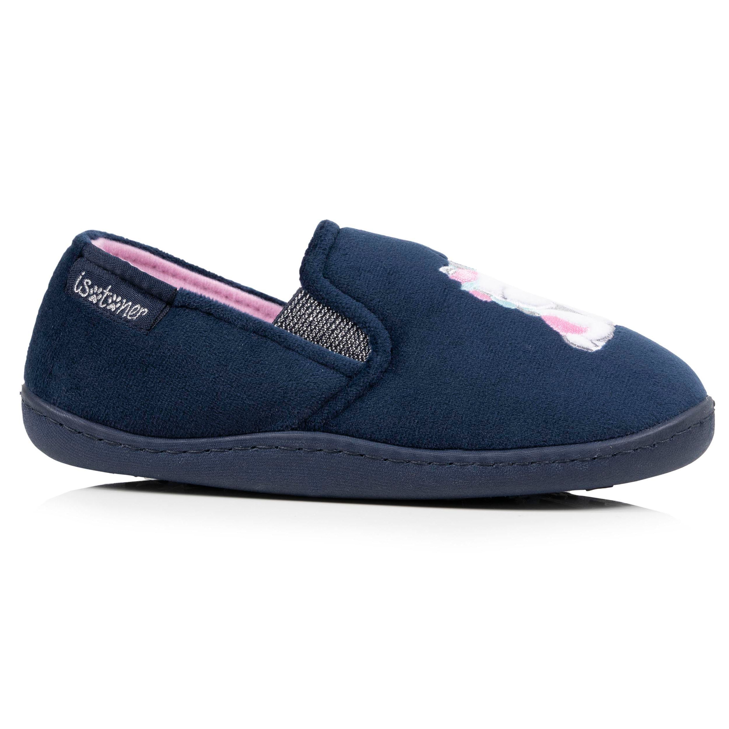 isotoner-chaussons-mocassins-enfant-marine-rose-licorne-25-34 image 8