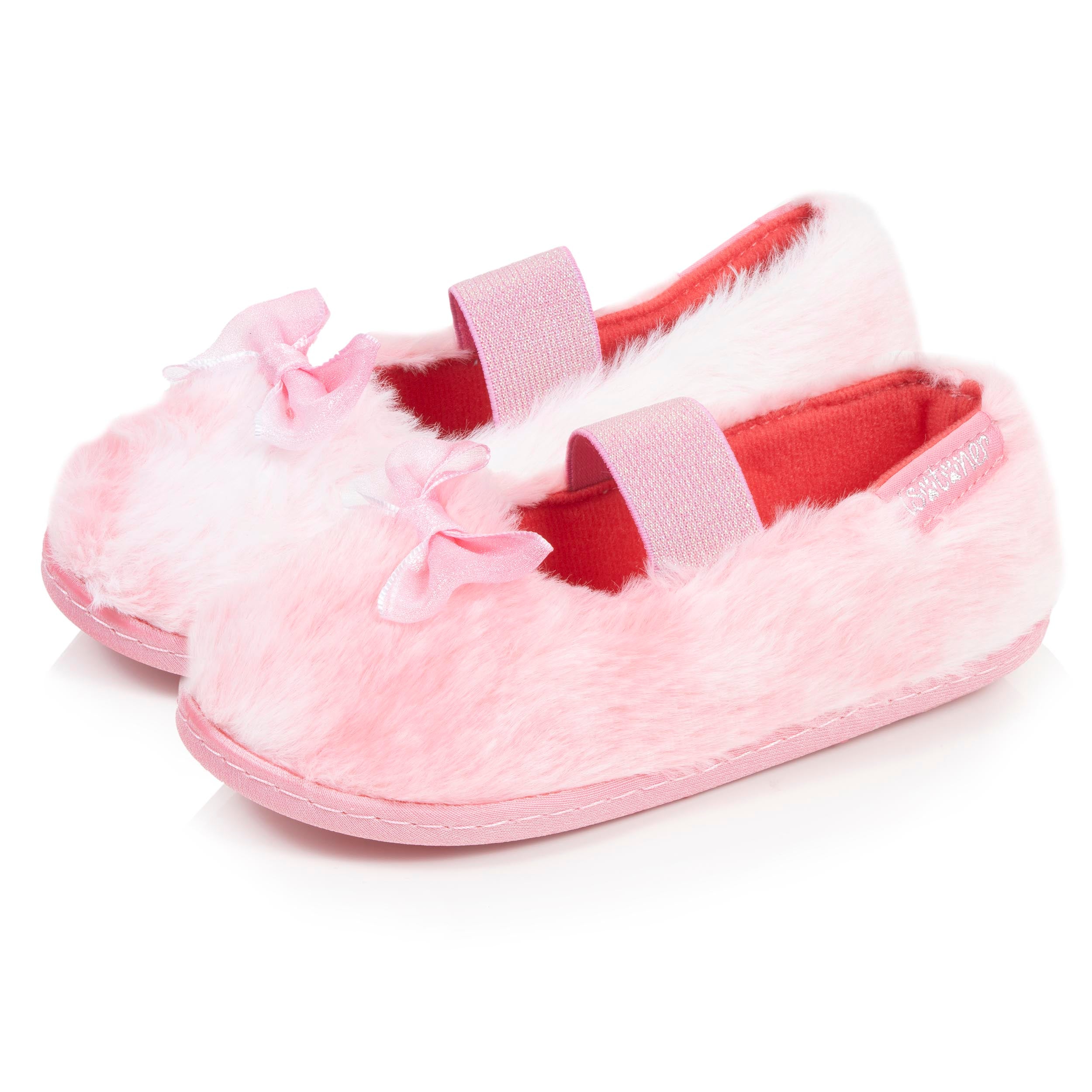 isotoner-chaussons-ballerines-enfant-fille-rose image 1