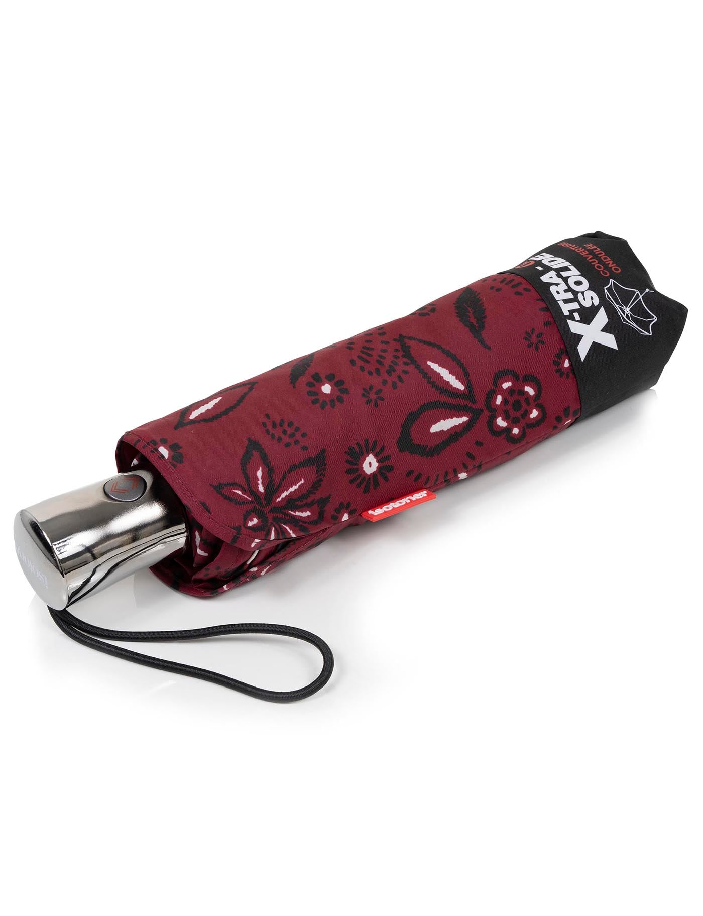isotoner-parapluie-x-tra-solide-28-cm-bandana-bordeaux-automatique image 6