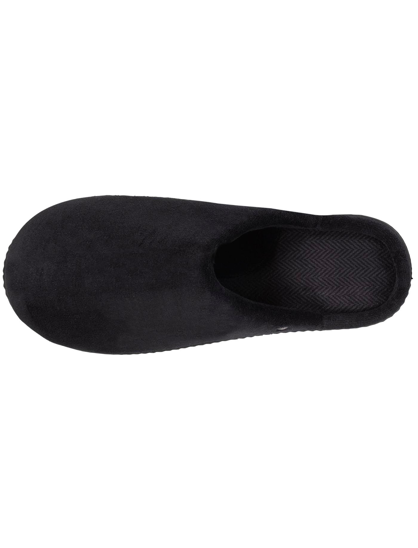 isotoner-chaussons-mules-homme-noir-chevrons-coton-bio image 7