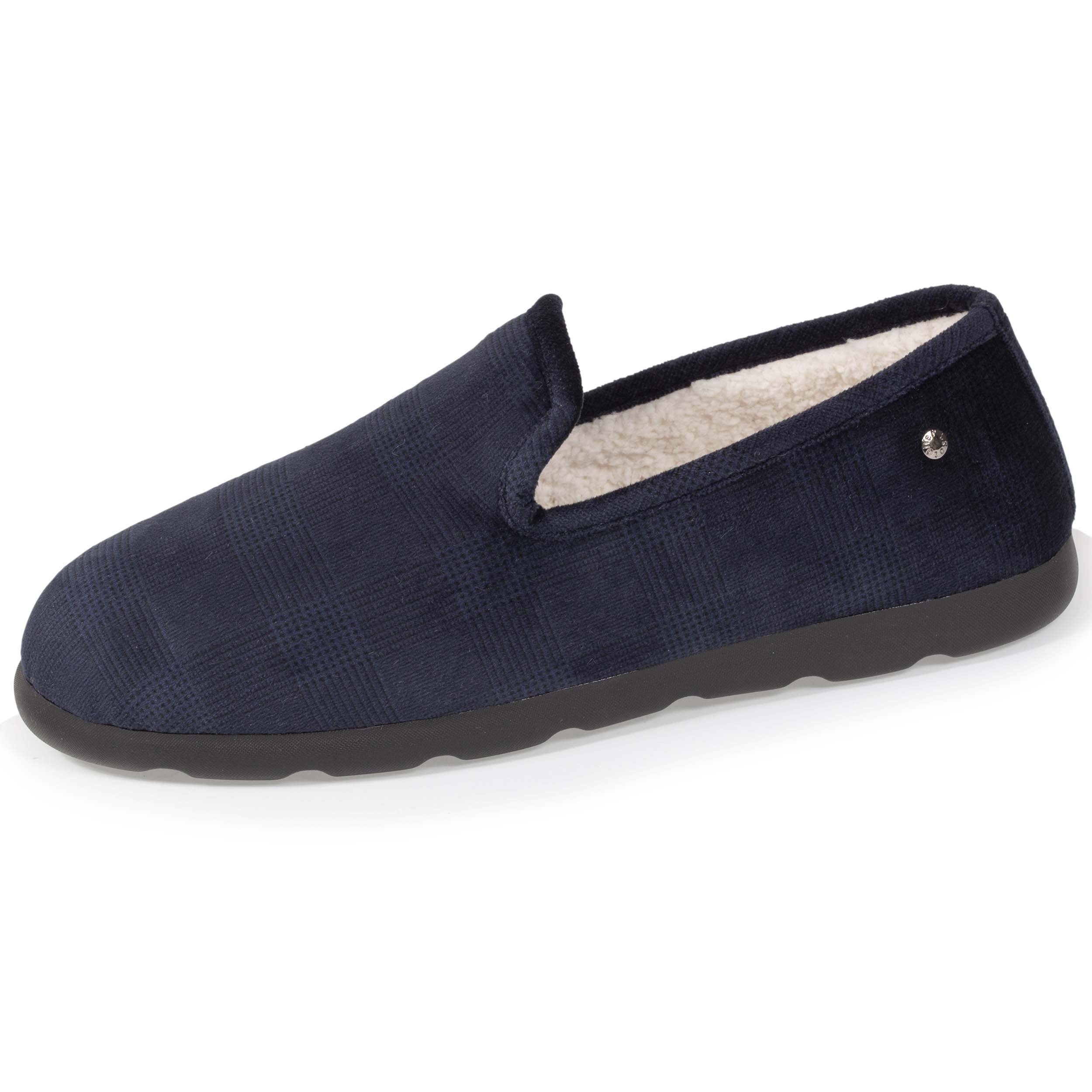 isotoner-chaussons-charentaises-homme-marine-sherpa-everywear image 1
