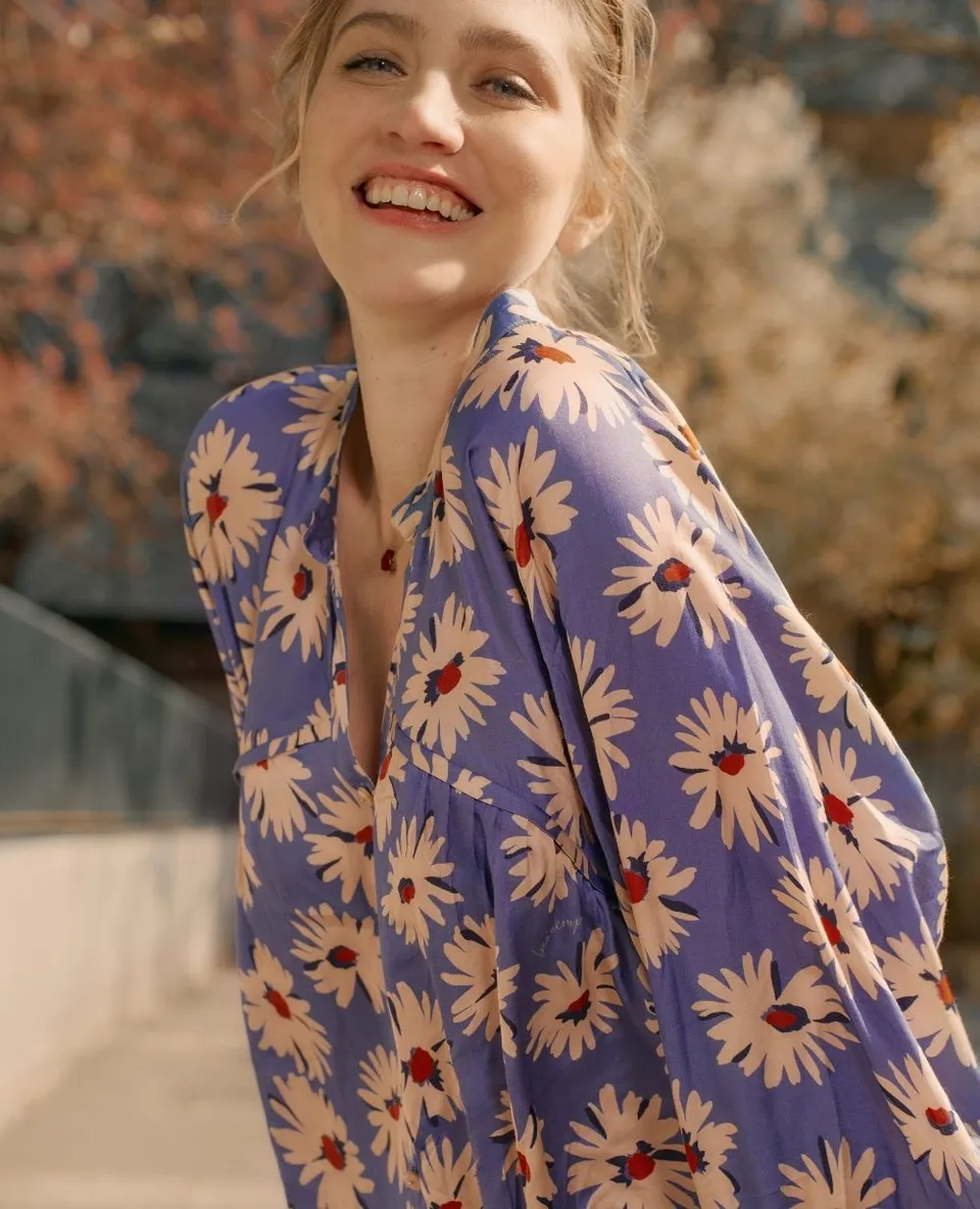 cache-c-ur-blouse-de-grossesse-et-allaitement-madeleine-bleuet image 1