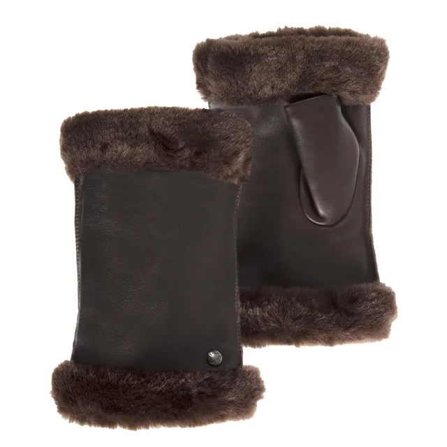 isotoner-mitaines-femme-cuir-d-agneau-marron image 1