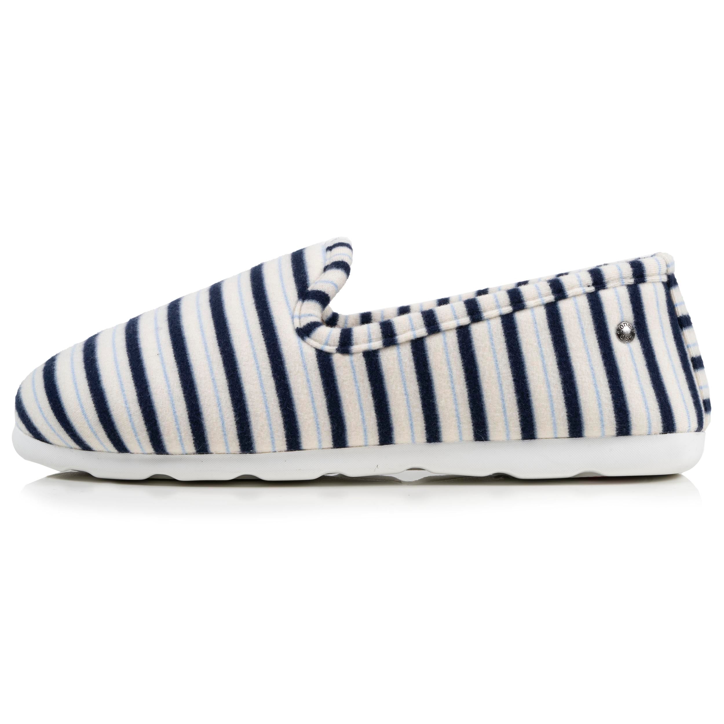 isotoner-chaussons-charentaises-femme-rayures-bleues image 4