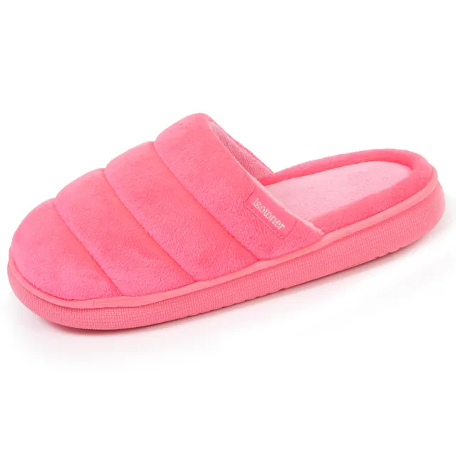 isotoner-mules-xtra-bloup-femme-rose image 1