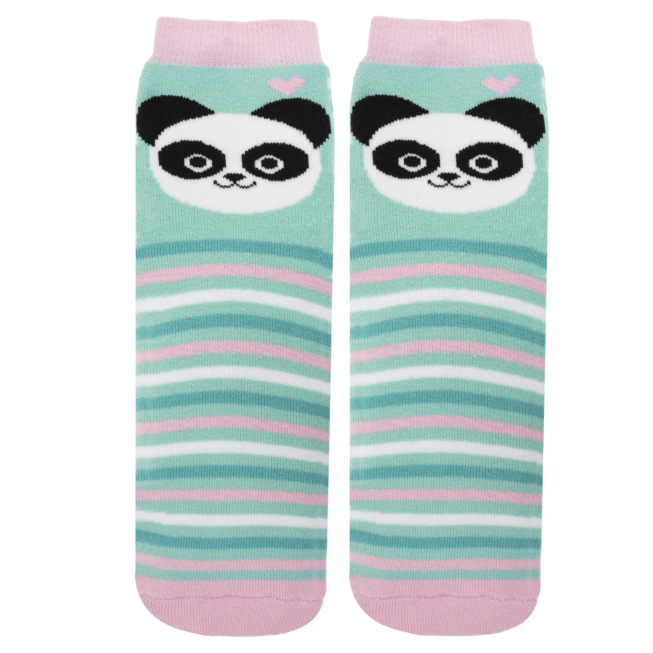 isotoner-chaussettes-antid-rapantes-enfant-panda-turquoise-5-8-ans image 1