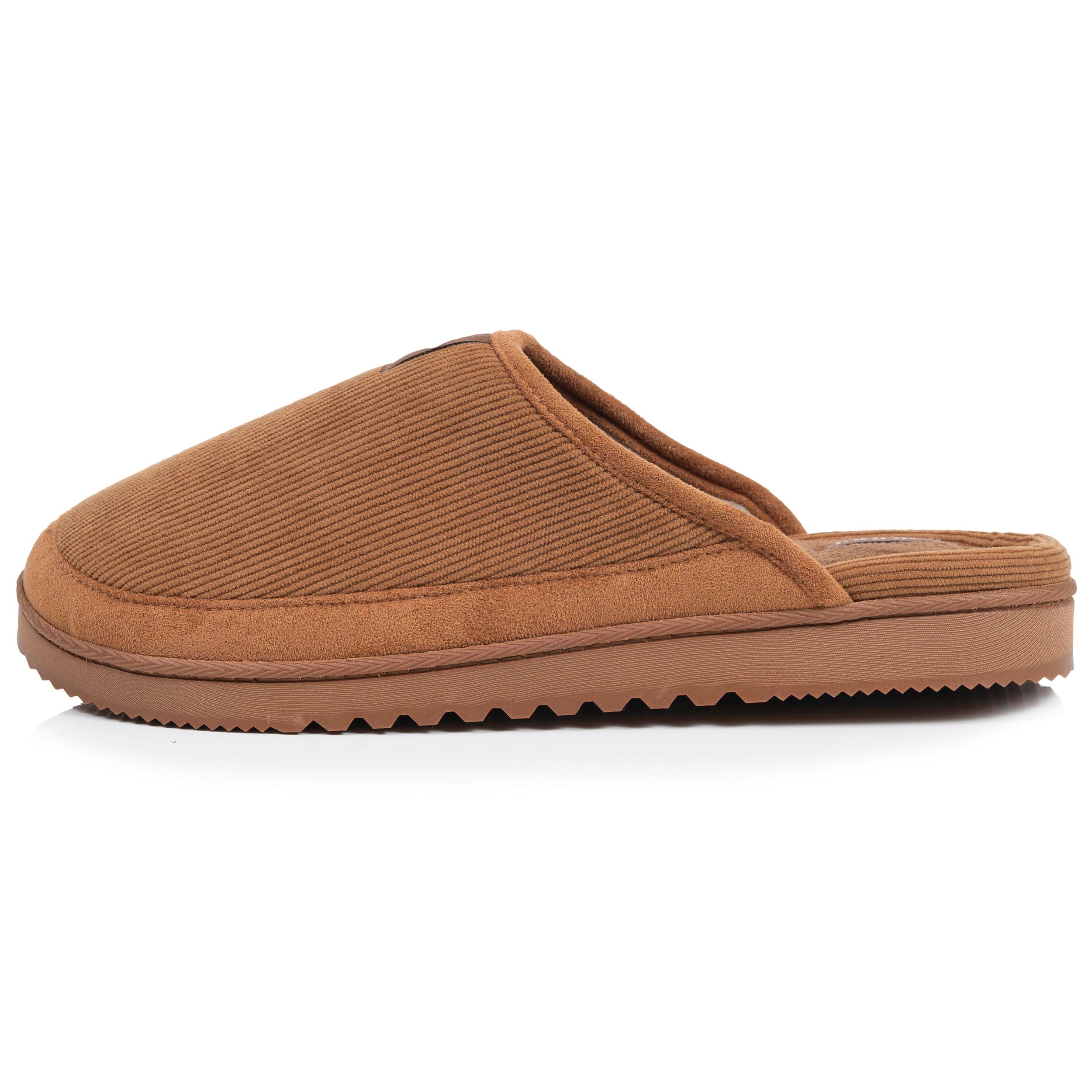 isotoner-chaussons-mules-homme-camel-semelle-crant-e image 4