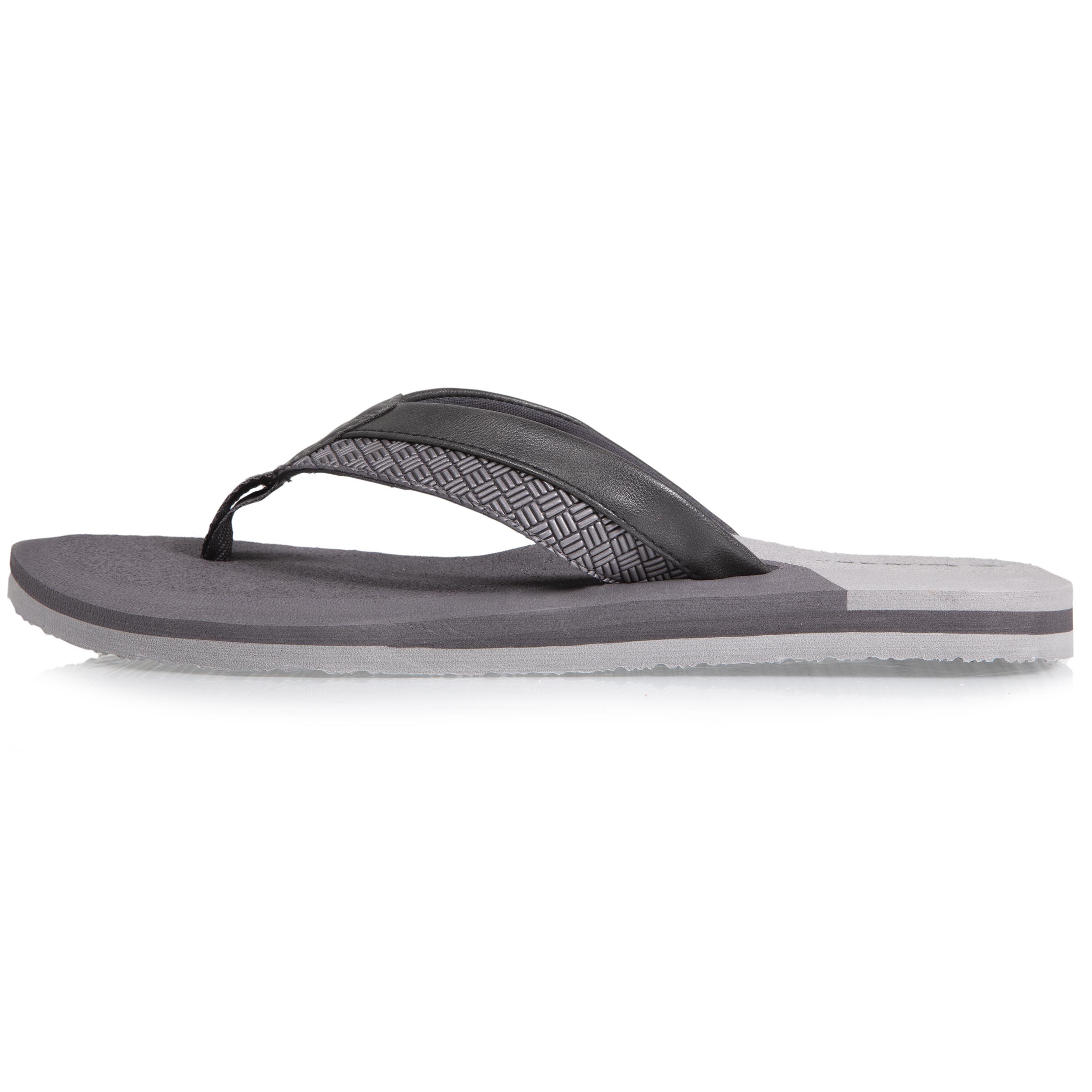 isotoner-tongs-homme-tress-es-bicolores-grises image 3