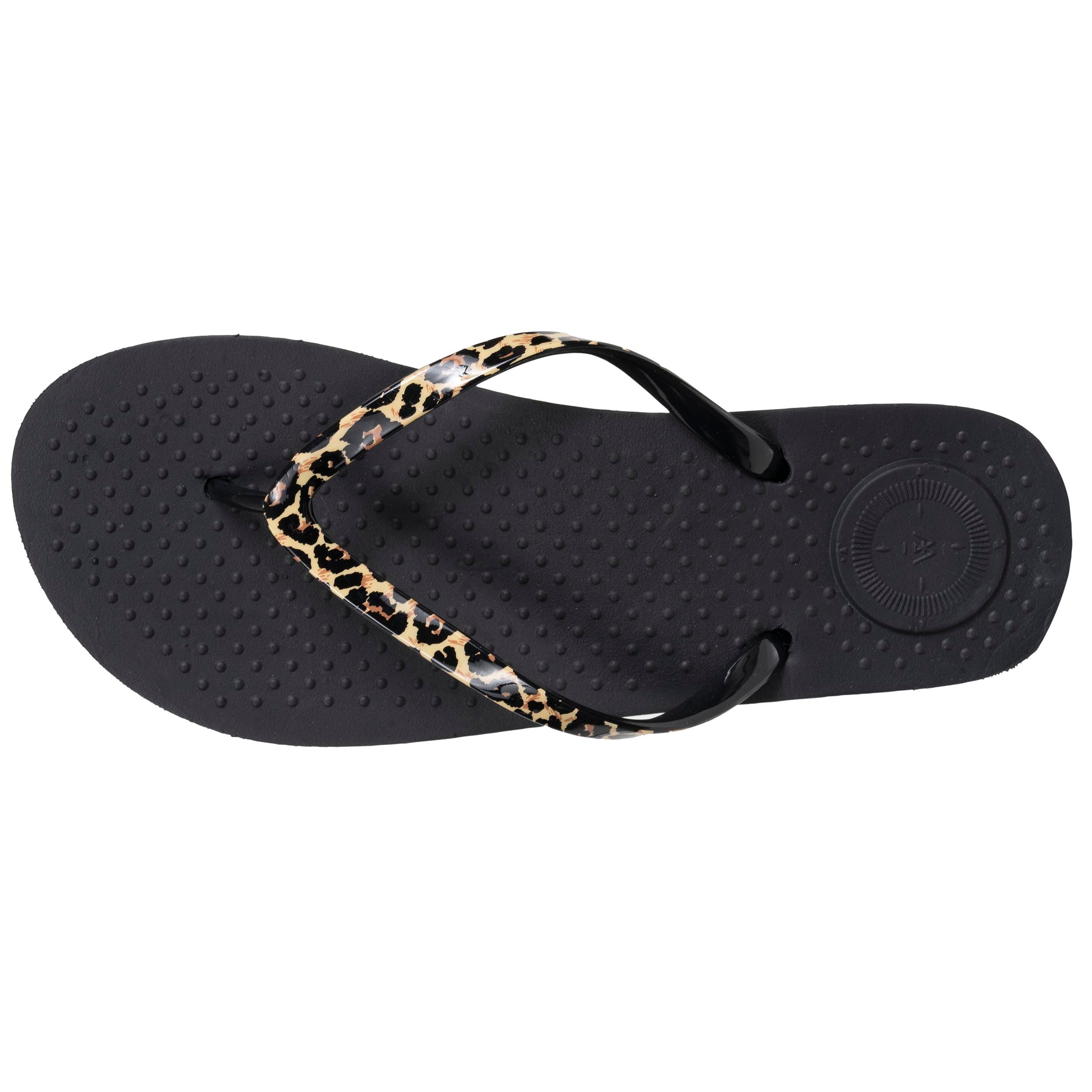 isotoner-tongs-femme-everywear-tige-l-opard-noir image 2