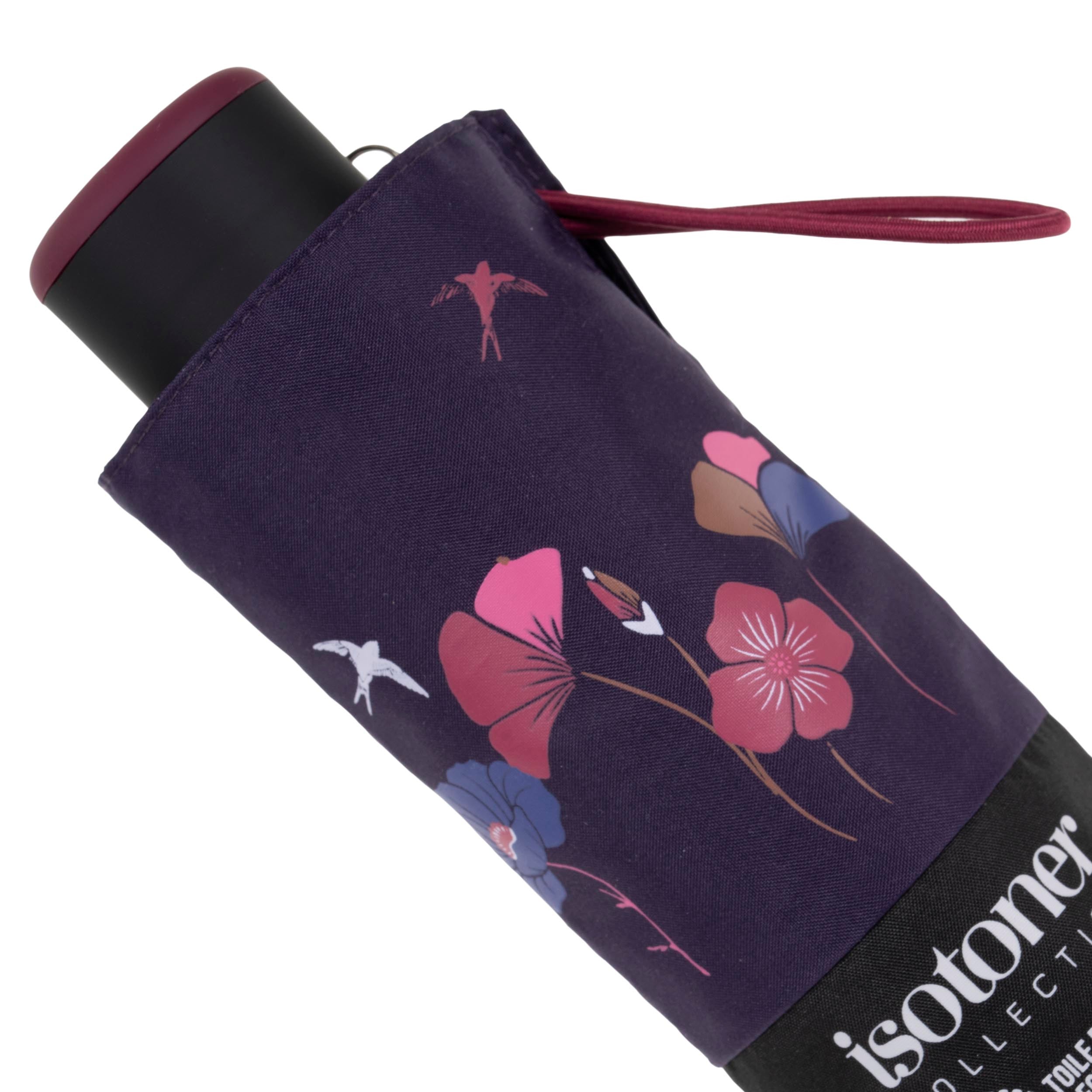 isotoner-parapluie-mini-slim-frise-bleue-recycl image 5