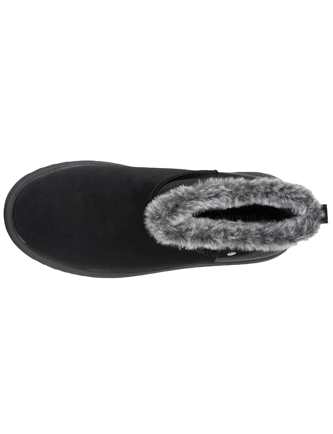 isotoner-bottines-basses-femme-imitation-fourrure-noir-plateforme image 7