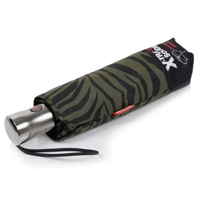 isotoner-parapluie-x-tra-solide-28-cm-z-bre-kaki image 1