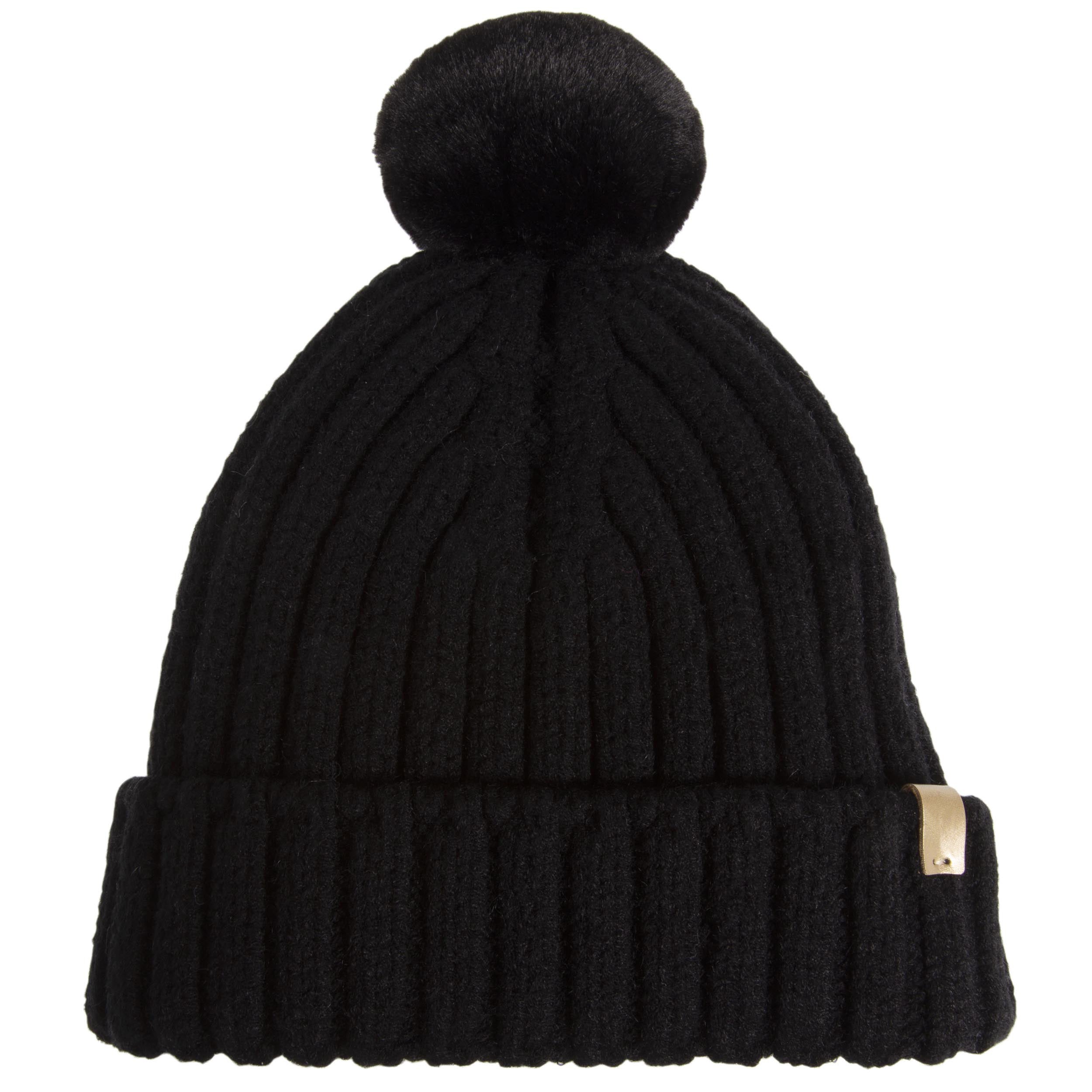 isotoner-bonnet-femme-pompon-torsades-noir-ultra-doux-taille-unique image 3