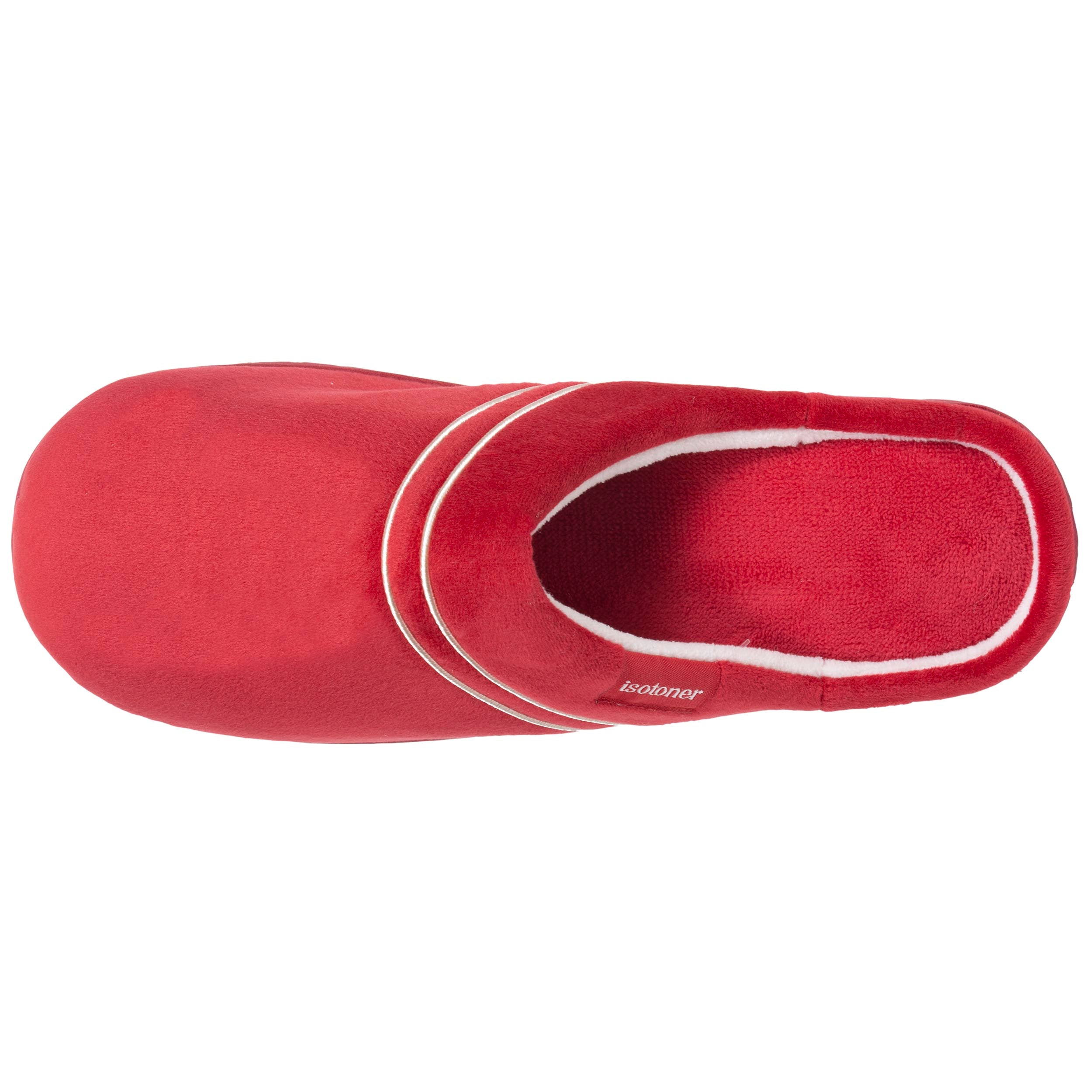 isotoner-chaussons-mules-talon-femme-rouge-3-7-cm image 3