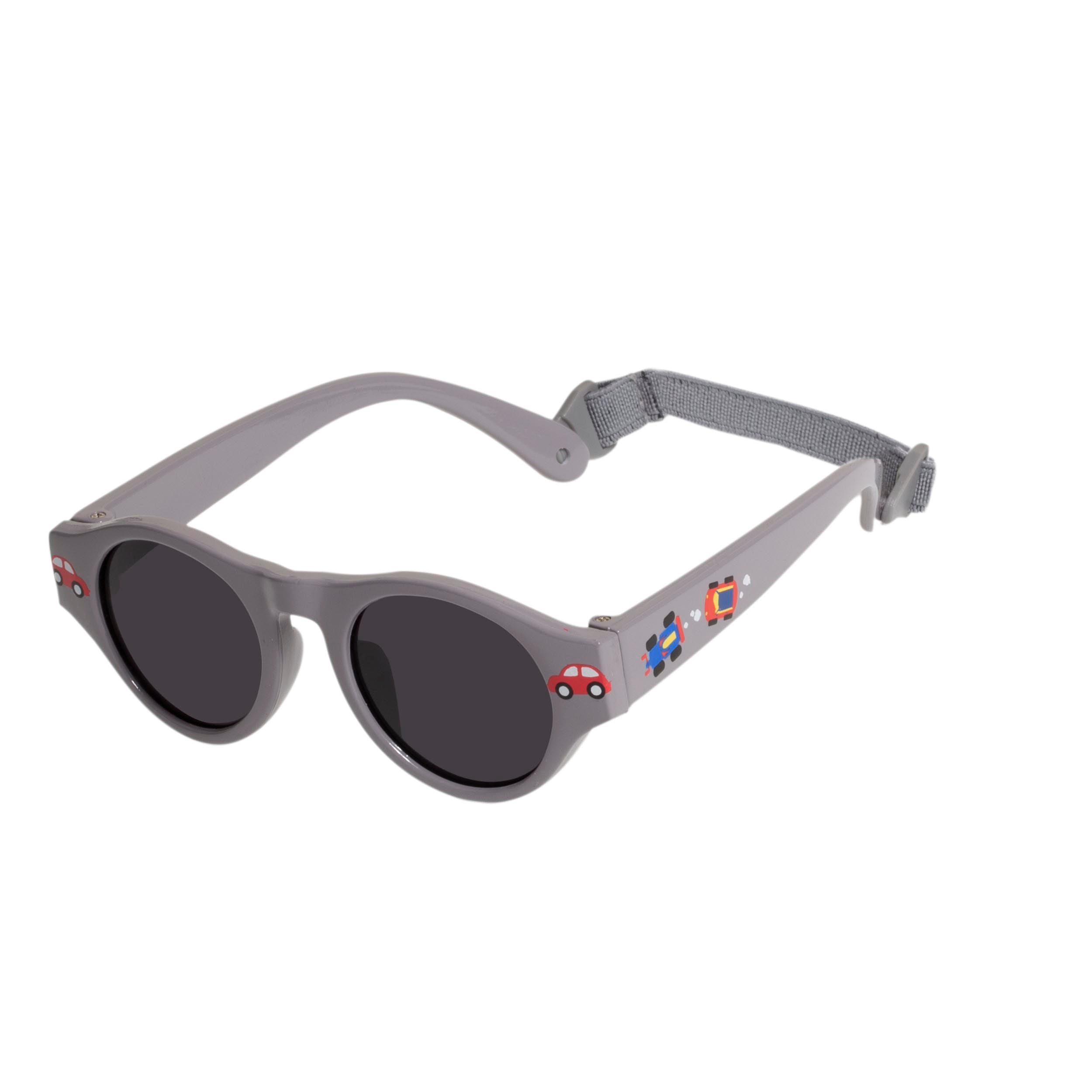 isotoner-lunettes-de-soleil-gar-on-2-3-ans-rondes-grises image 2