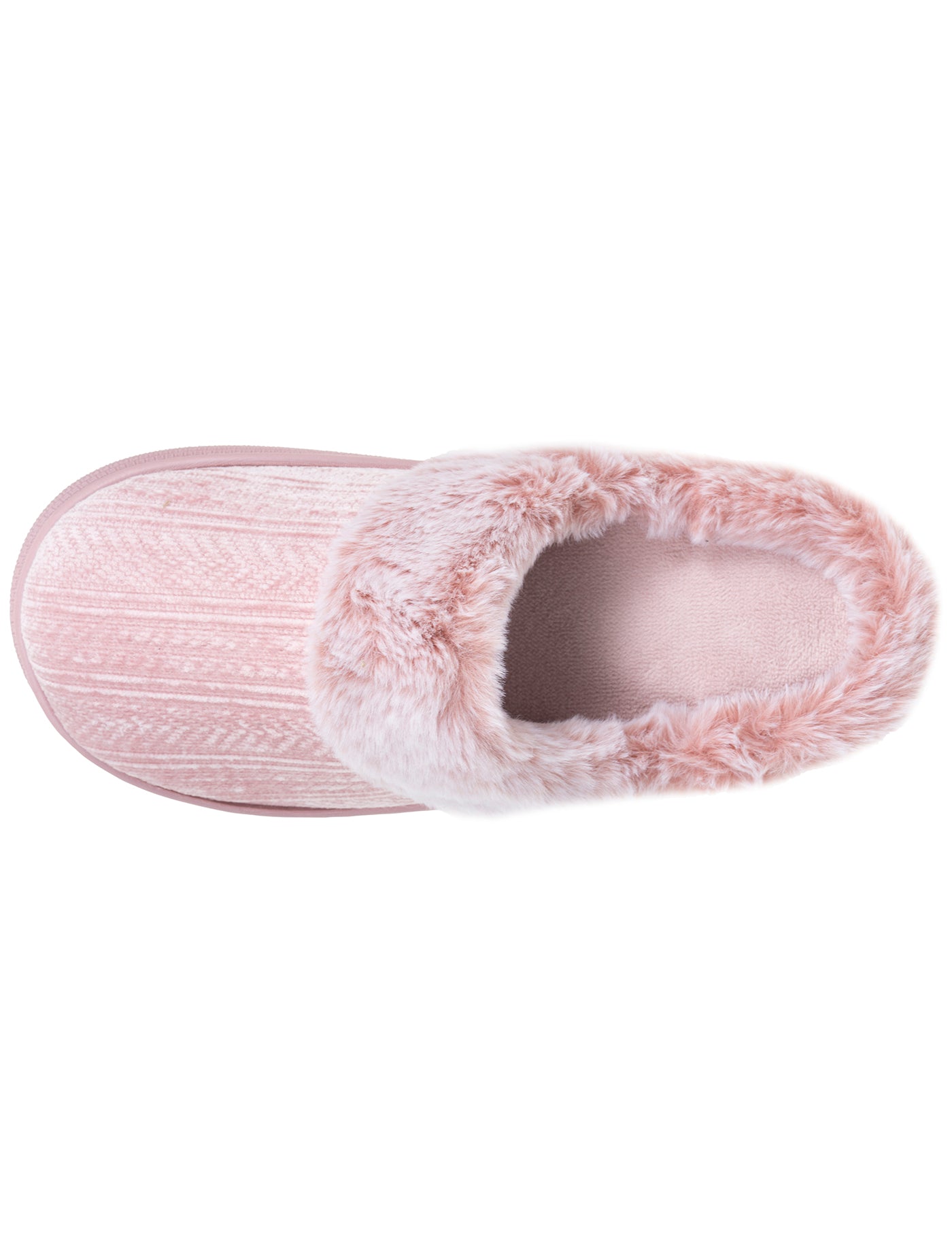 isotoner-chaussons-mules-femme-bloup-maille-blush image 7