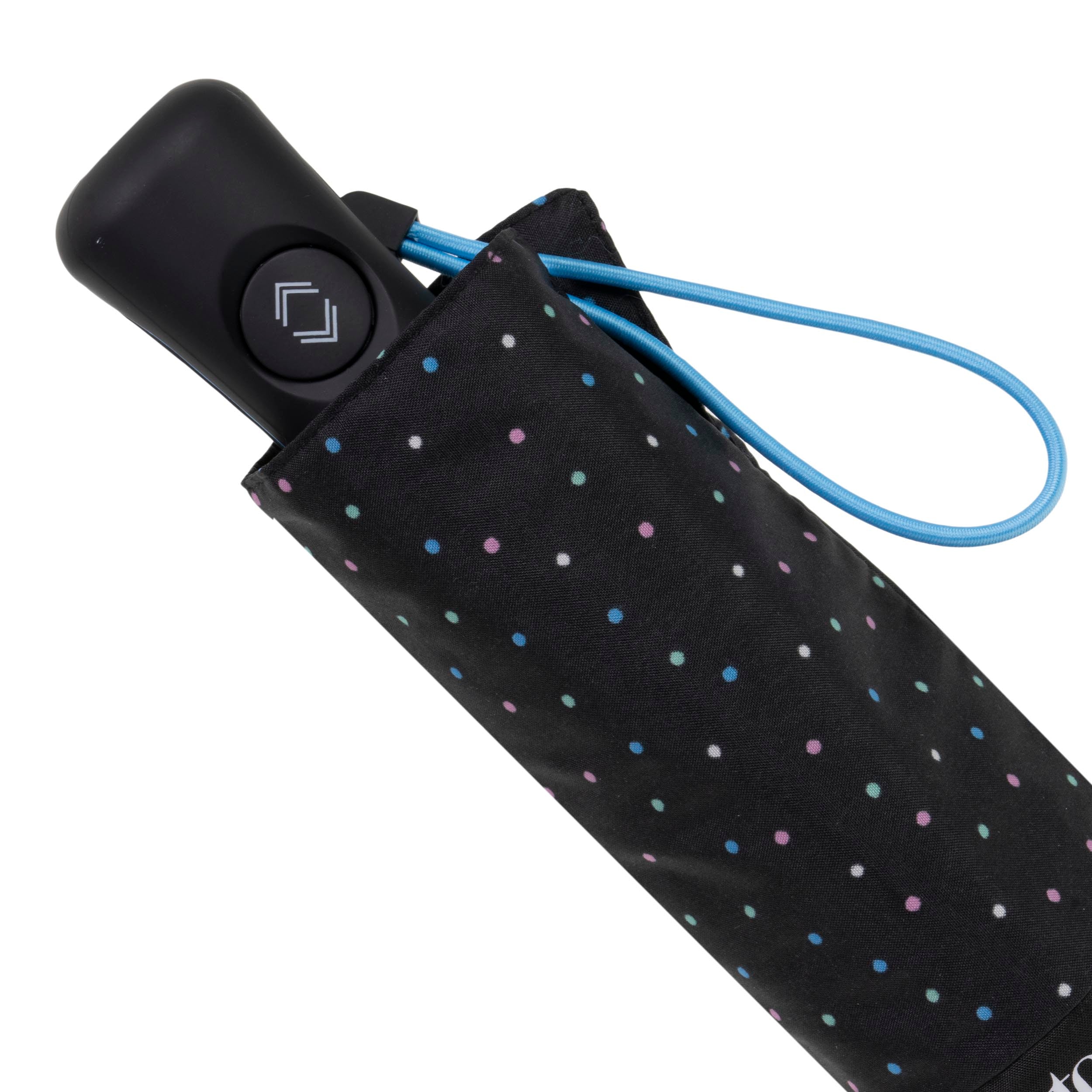 isotoner-parapluie-mini-auto-pois-noir image 5