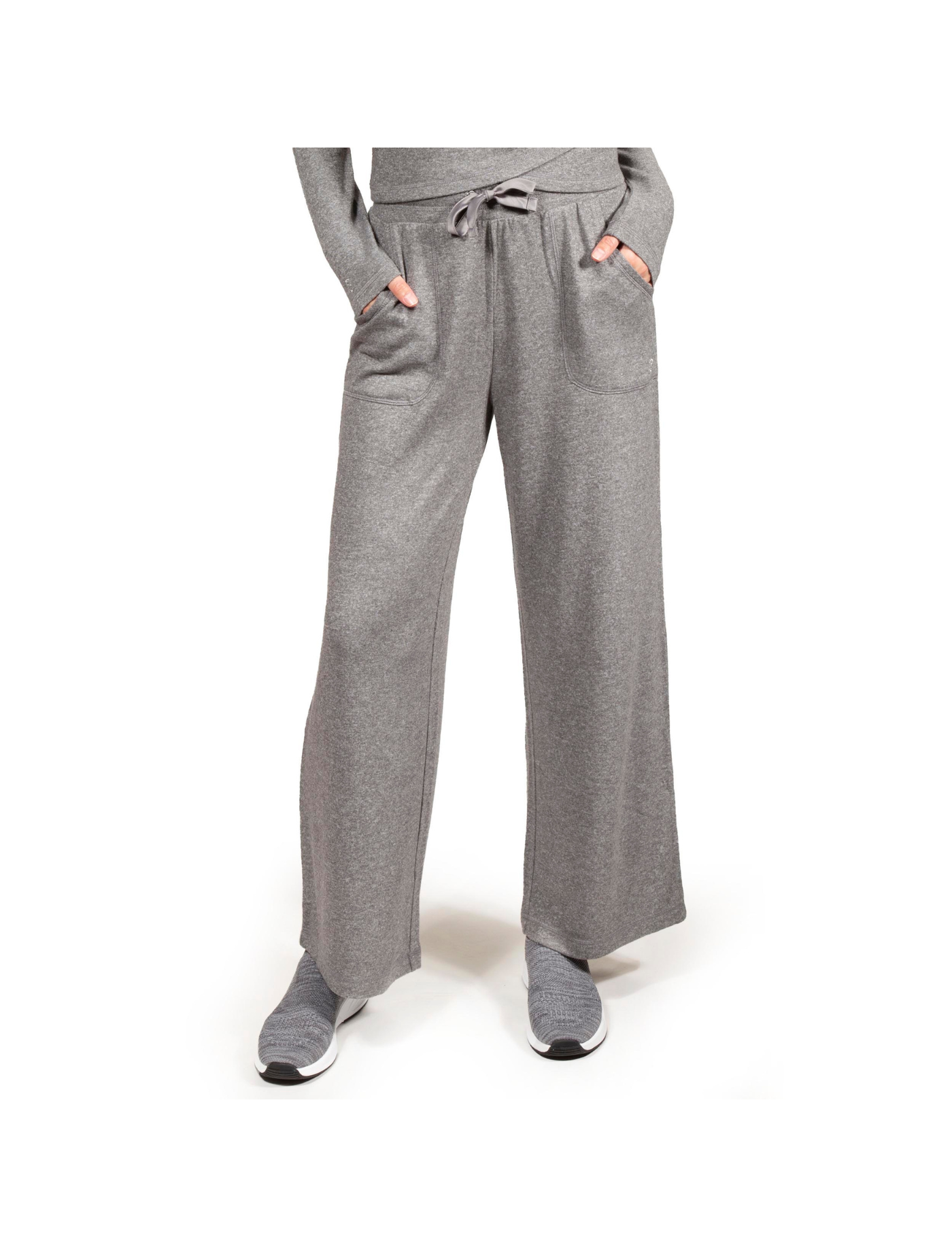 isotoner-pantalon-large-femme-gris-chin-ultra-doux image 6