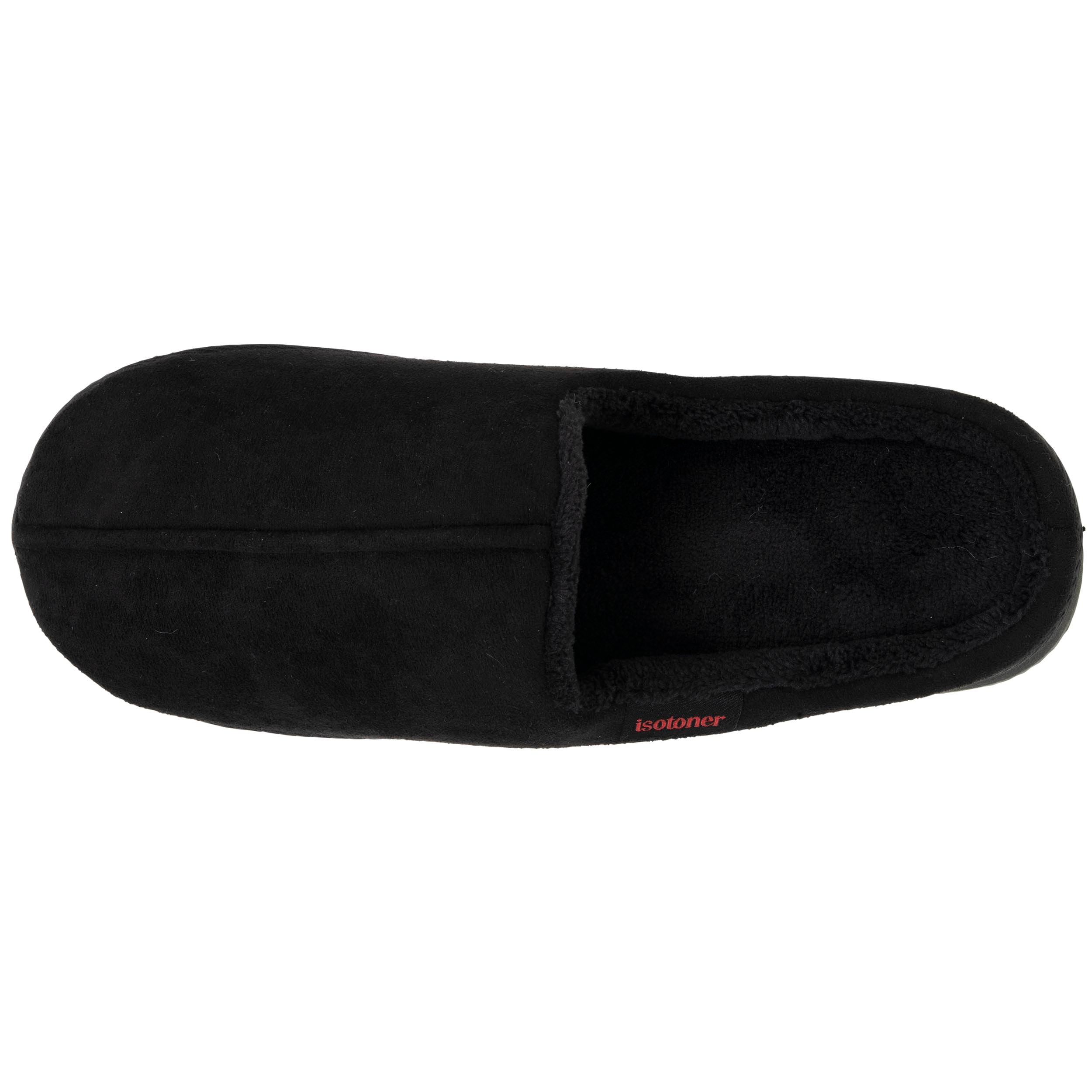 isotoner-chaussons-mules-homme-noir-surpiqu-s image 2