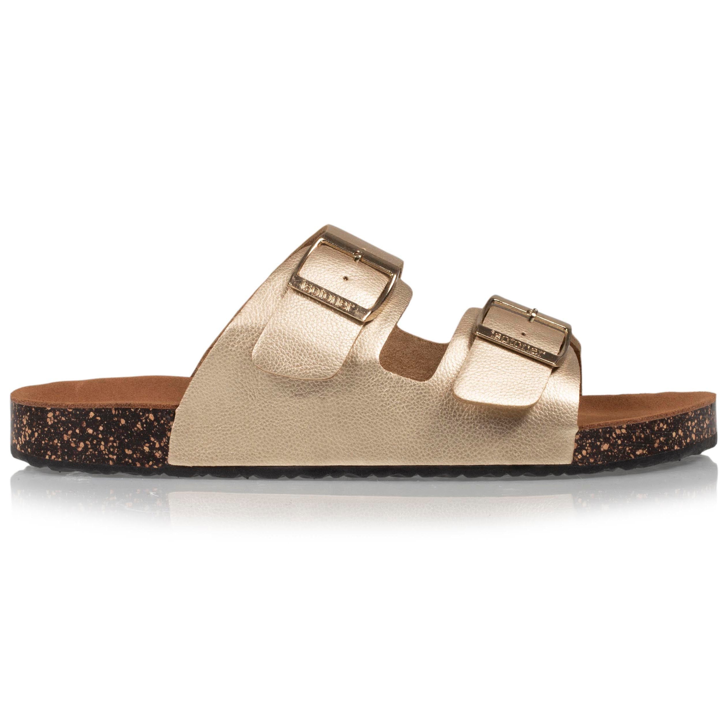 isotoner-mules-sandales-femme-double-bride-dor image 8