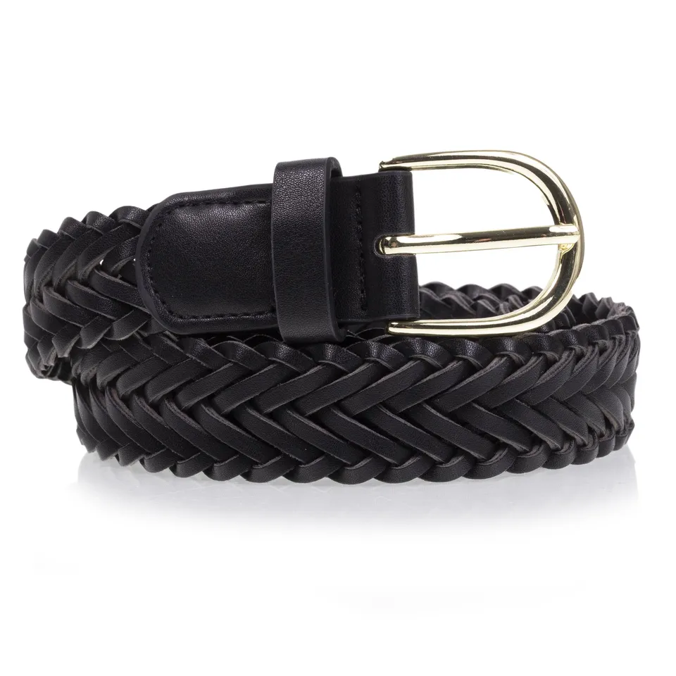 isotoner-ceinture-femme-tress-e-noire-2-5-cm image 1