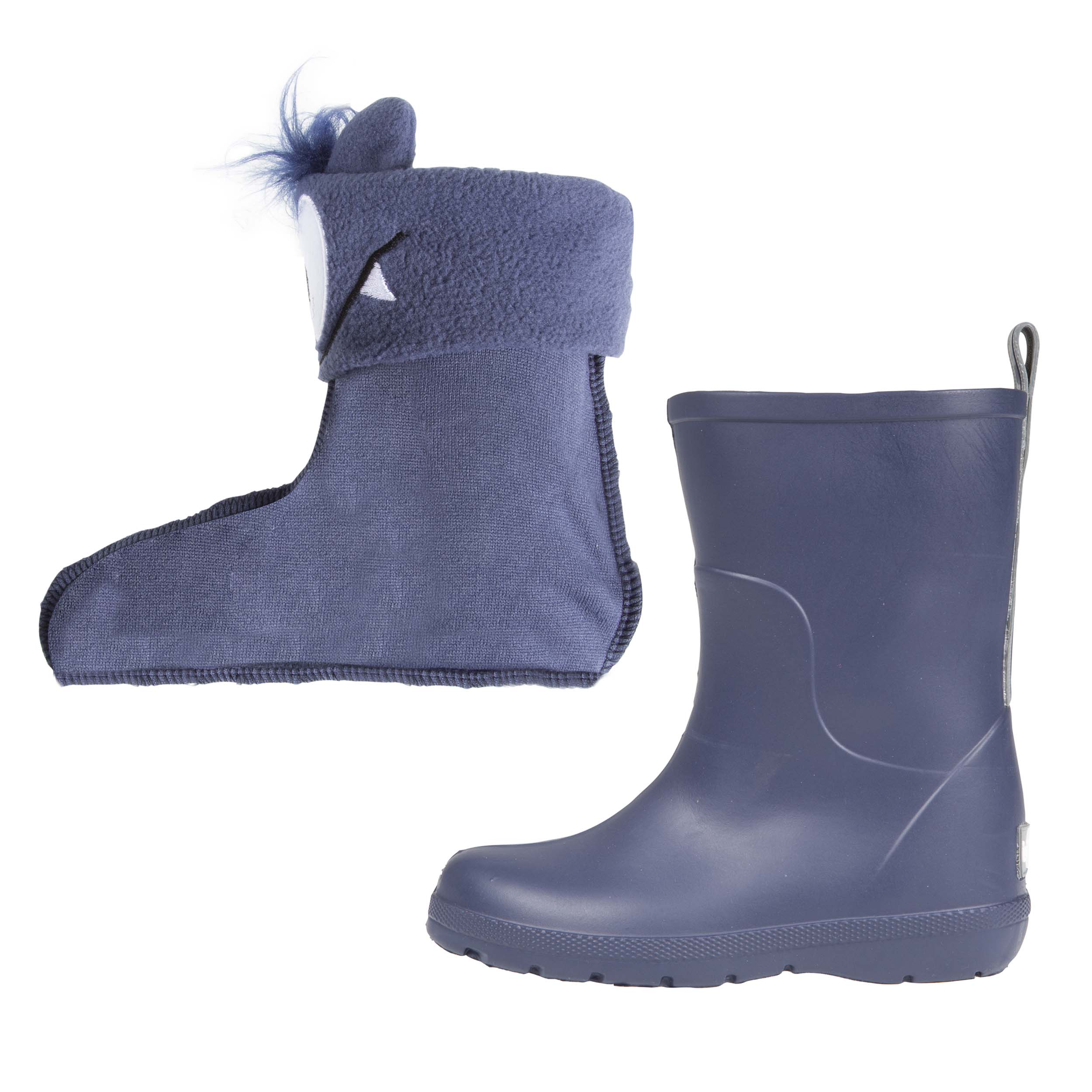 isotoner-bottes-de-pluie-enfant-bleu-chaussette-everywear image 4