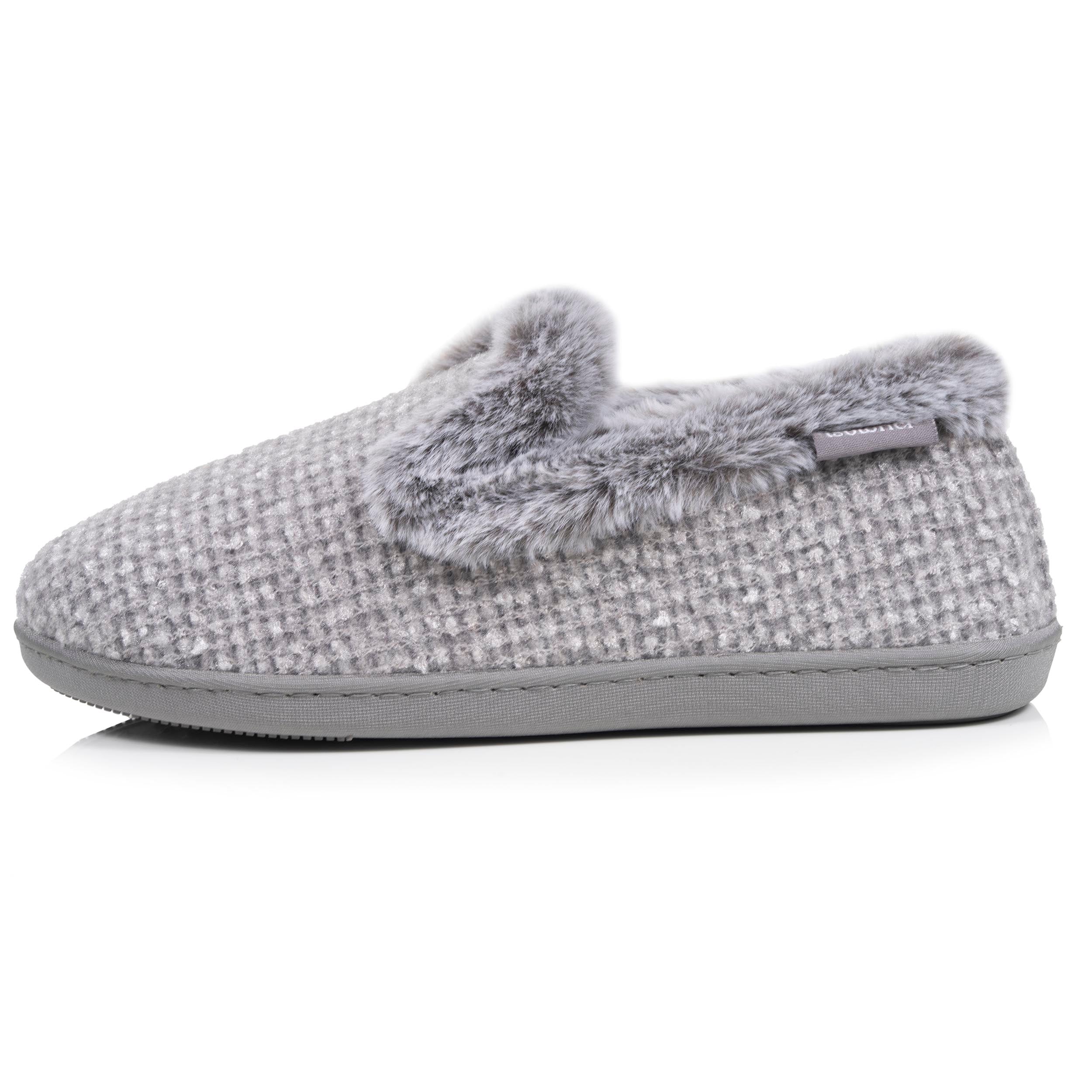 isotoner-chaussons-charentaises-femme-relief-gris image 4