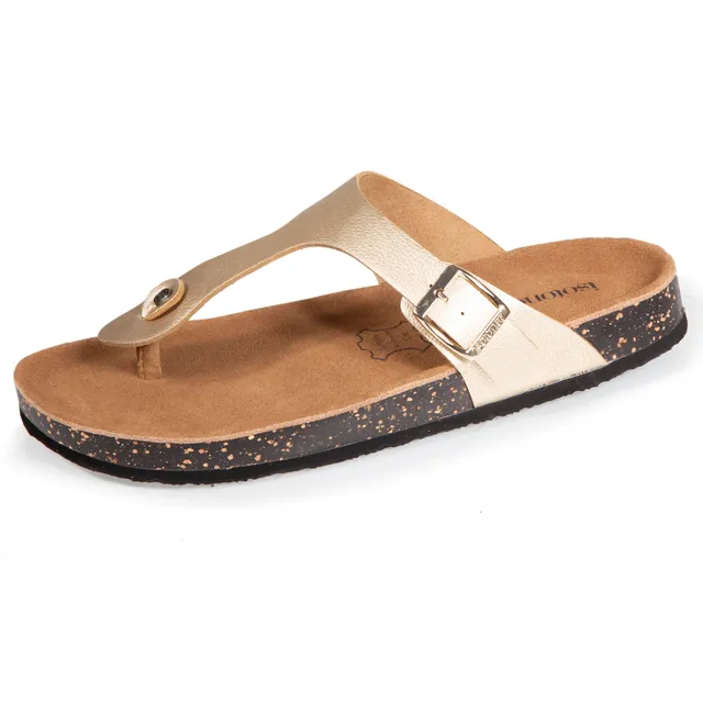isotoner-mules-sandales-femme-bride-dor-everywear image 1