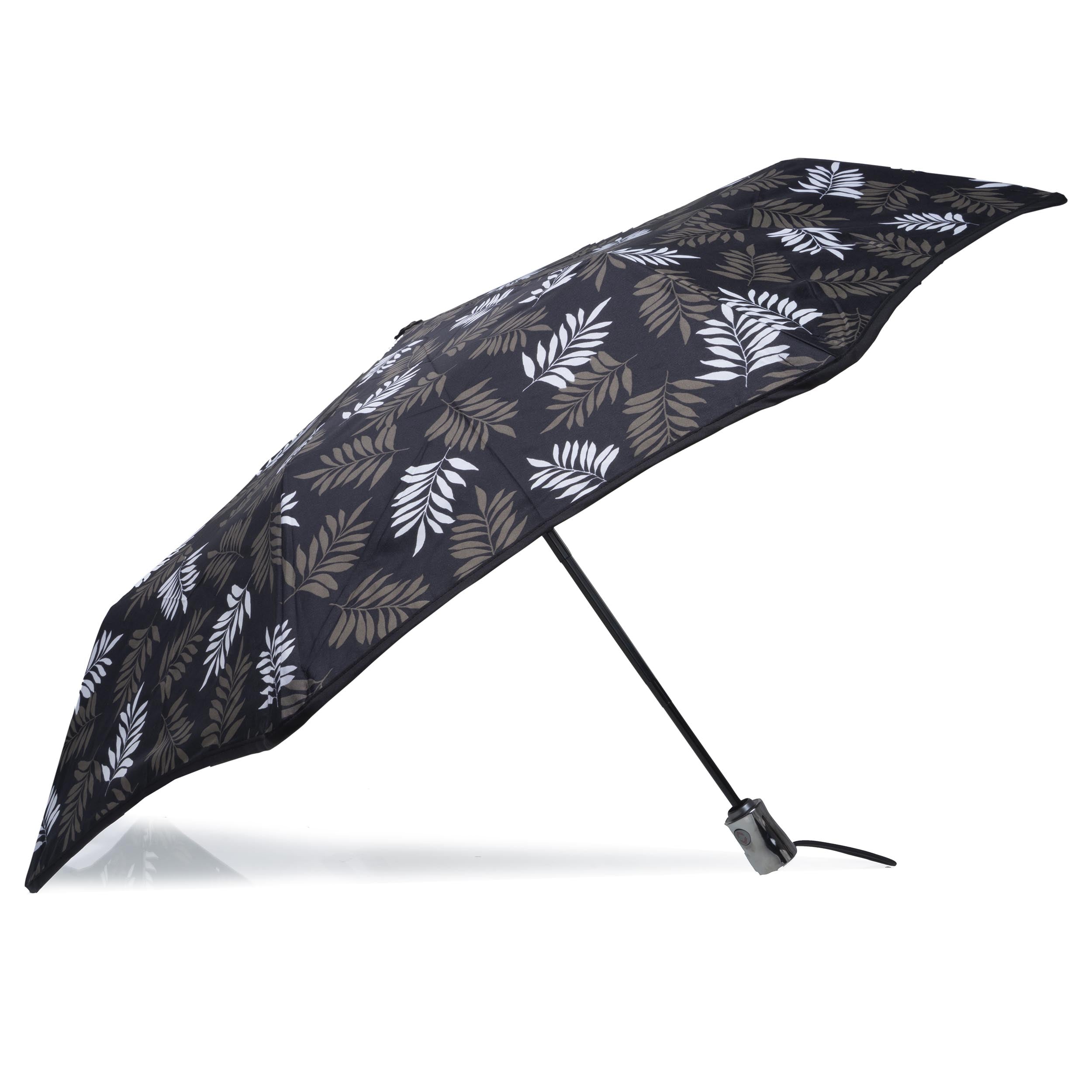 isotoner-parapluie-x-tra-solide-28-cm-feuille-kaki image 2