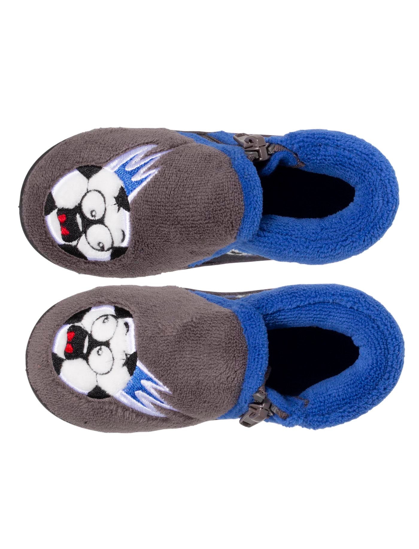 isotoner-chaussons-bottillons-zip-b-b-foot-gris image 7