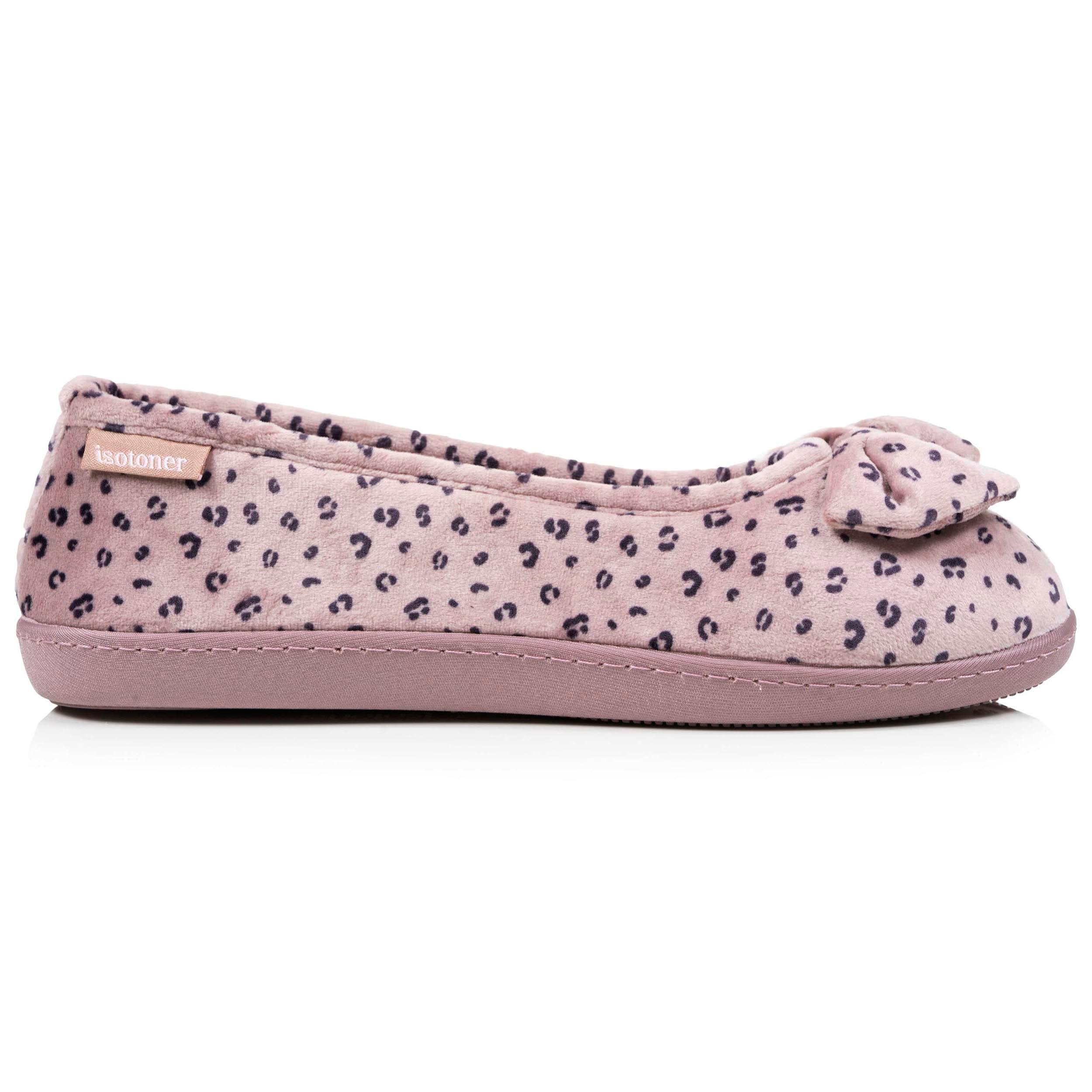isotoner-chaussons-ballerines-femme-l-opard-blush image 8