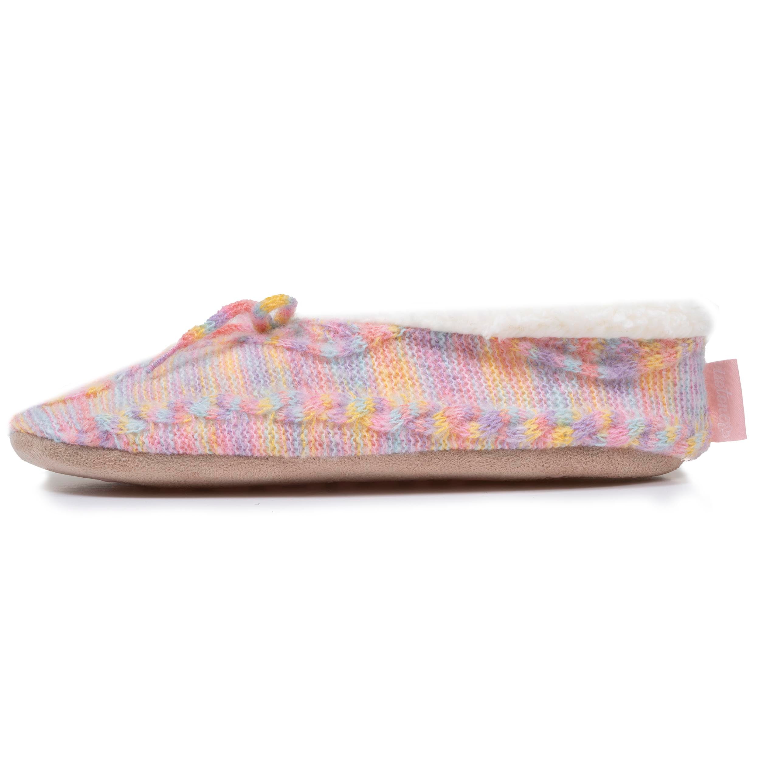 isotoner-chaussettes-chaussons-fourr-es-femme-multicolor-n-ud image 3