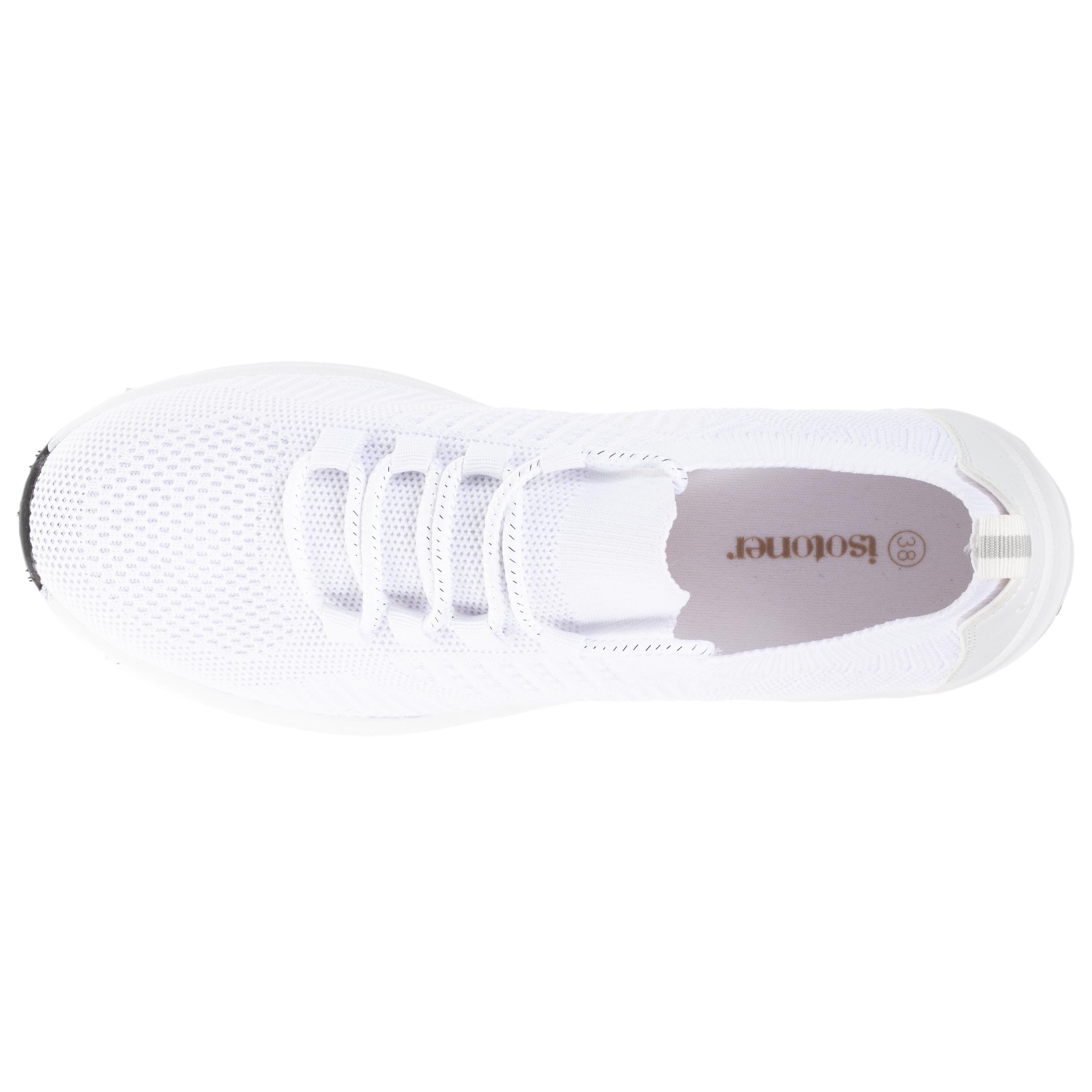 isotoner-baskets-confort-femme-slip-on-lacets-blanc image 3