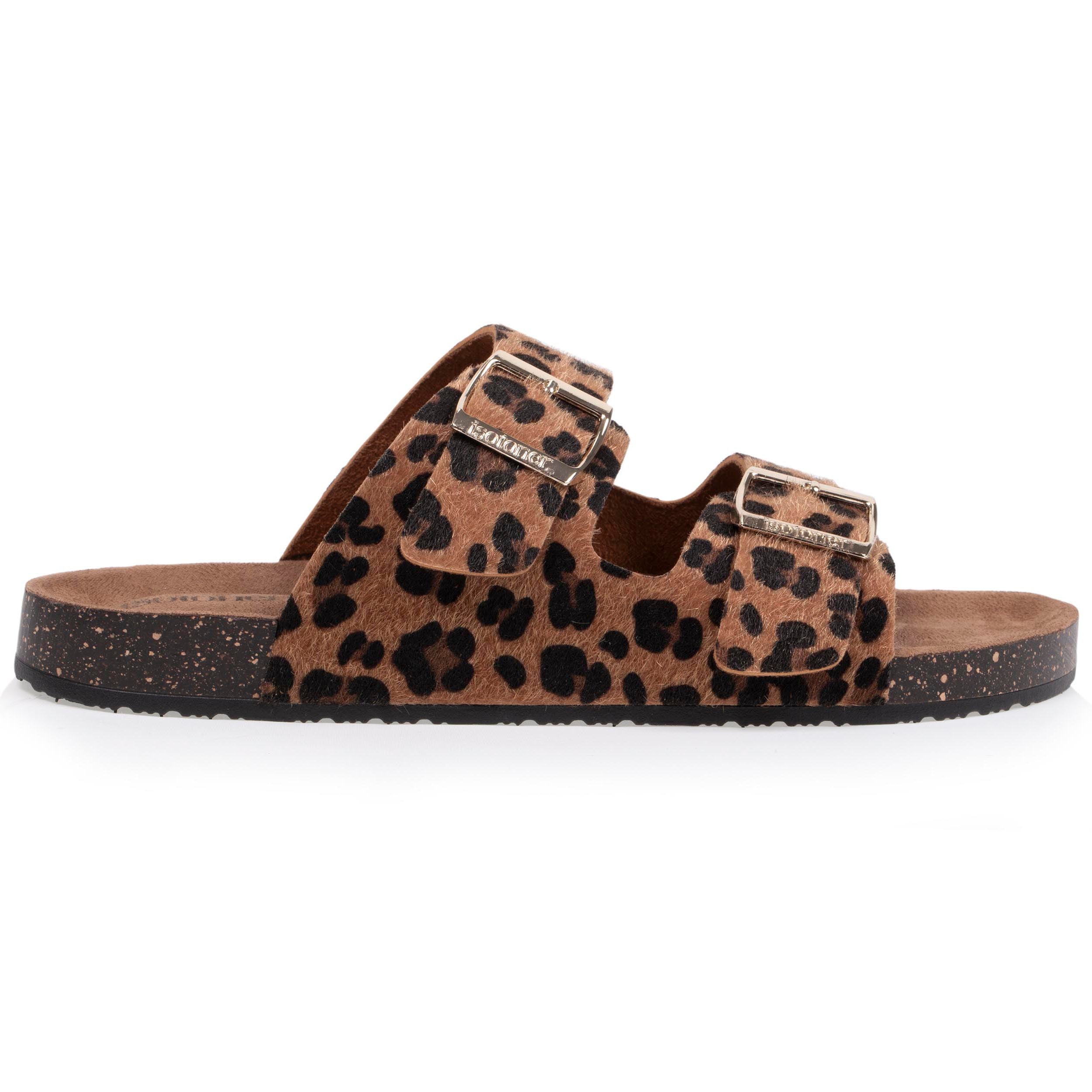 isotoner-mules-sandales-femme-double-bride-l-opard image 8