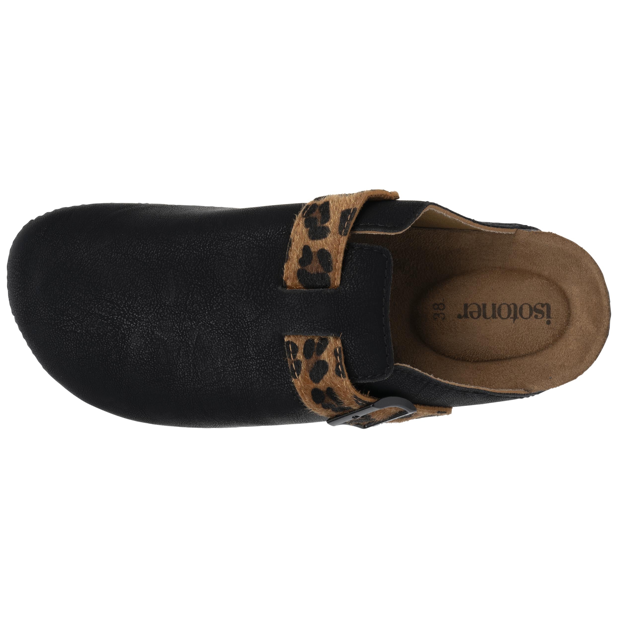 isotoner-mules-sabots-femme-noir-l-opard-everywear image 3