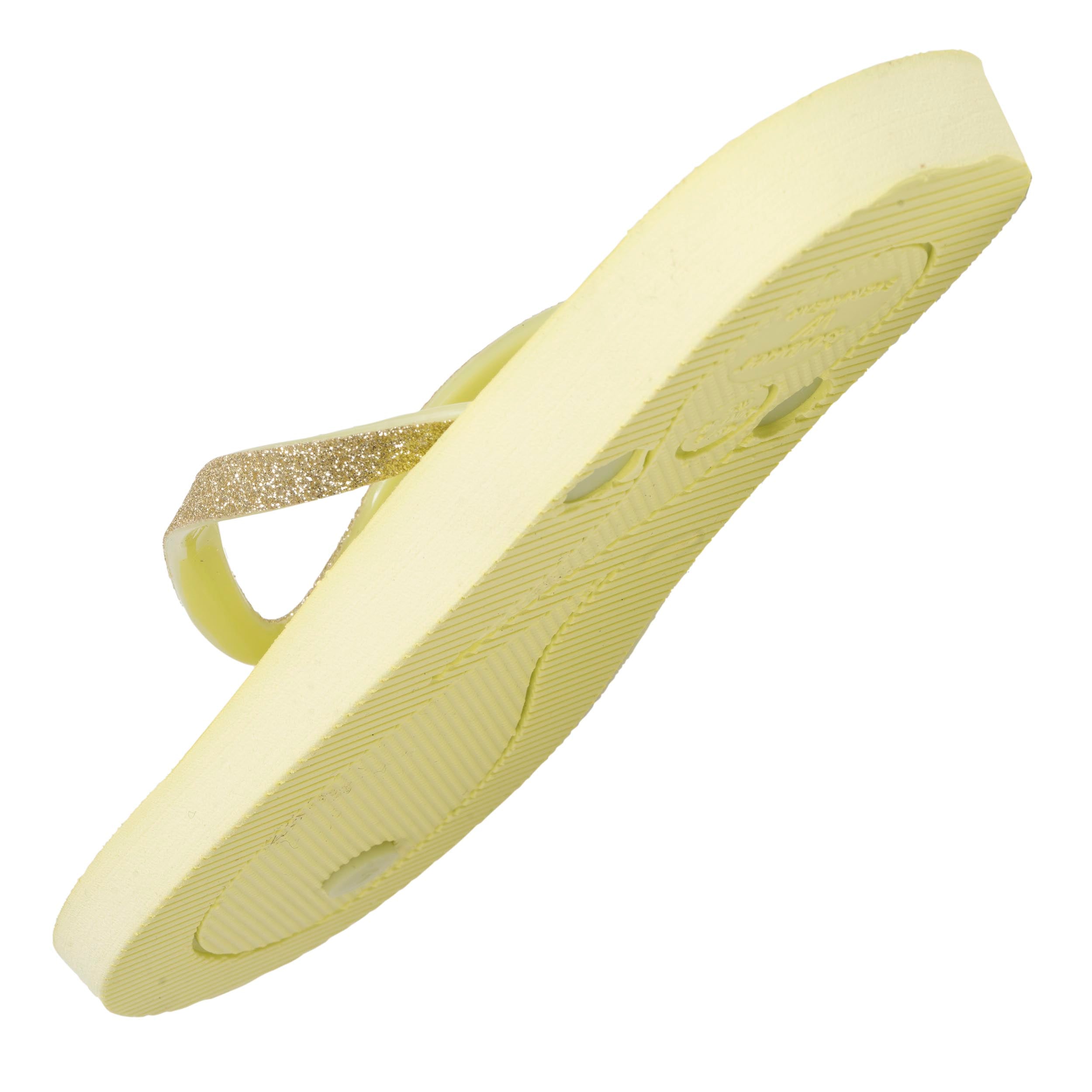isotoner-tongs-femme-tige-paillettes-jaune image 5
