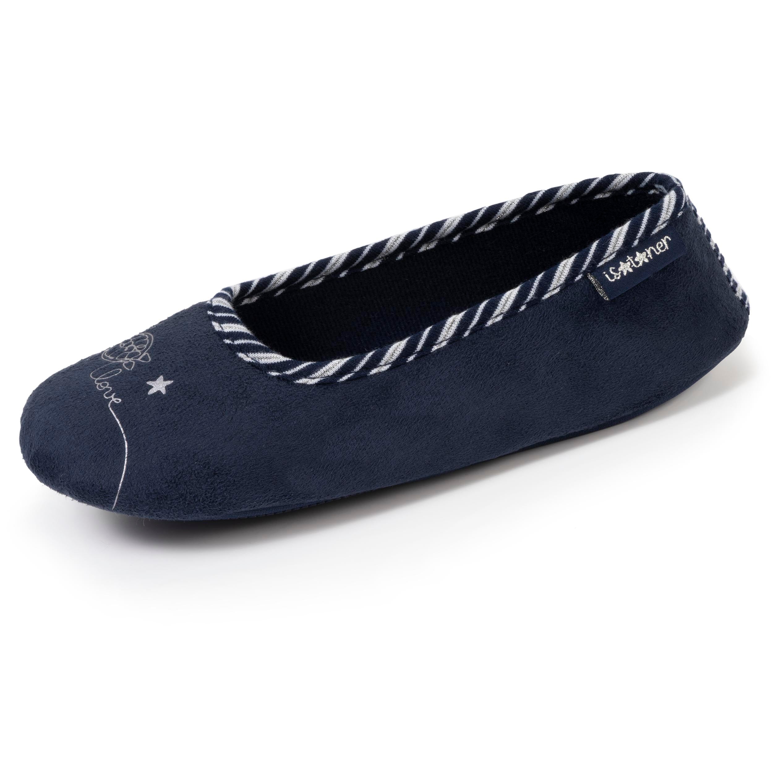 isotoner-chaussons-ballerines-junior-marine-tortue image 1