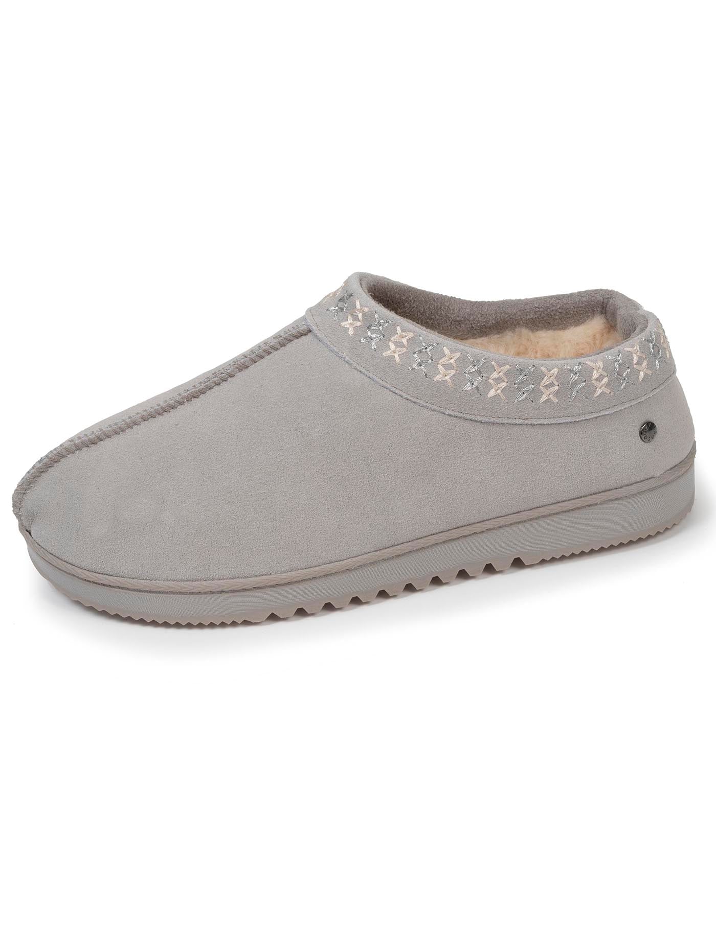isotoner-chaussons-bottillons-bas-femme-cuir-gris image 6