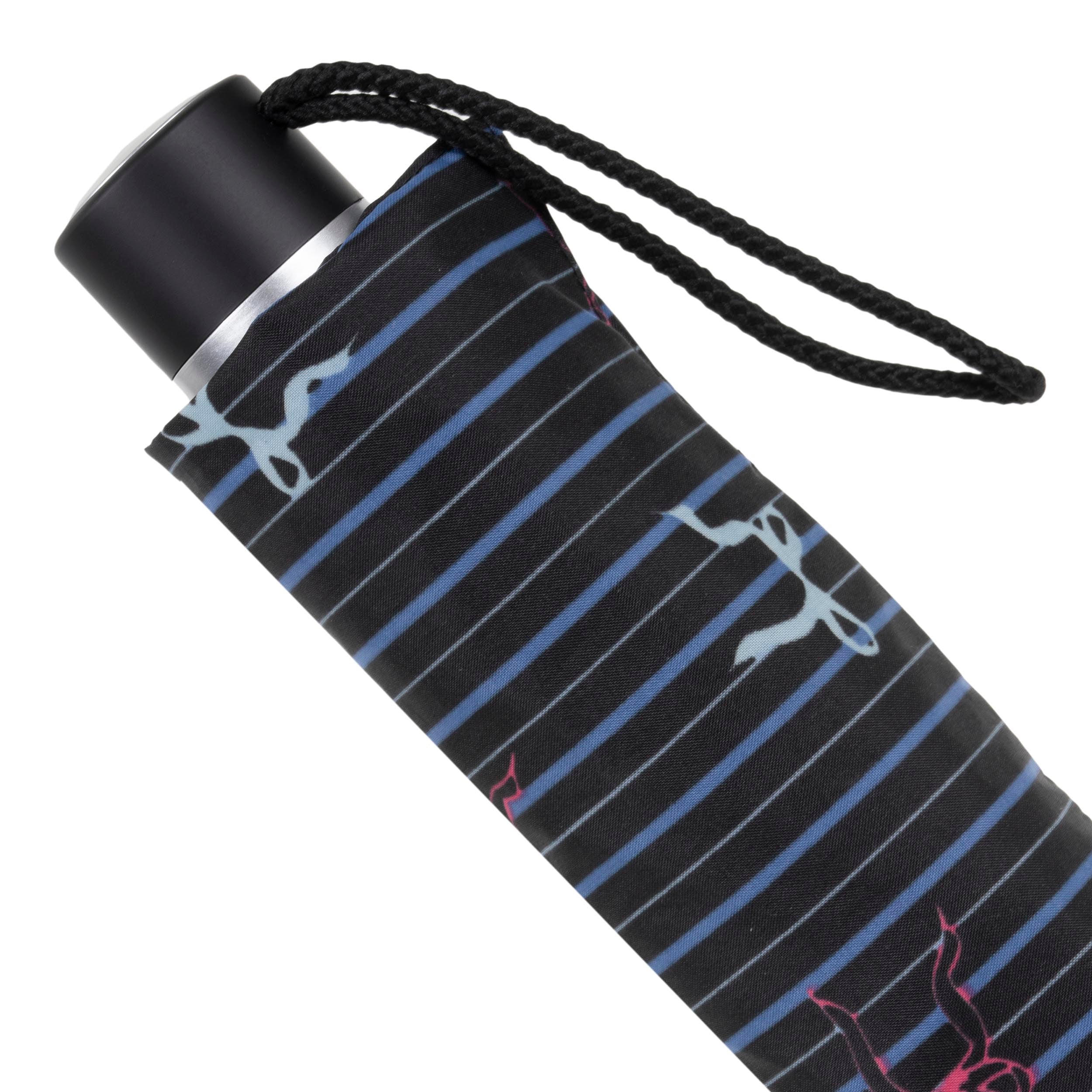 isotoner-parapluie-rayure-n-ud-bleu-pliant-acier image 5
