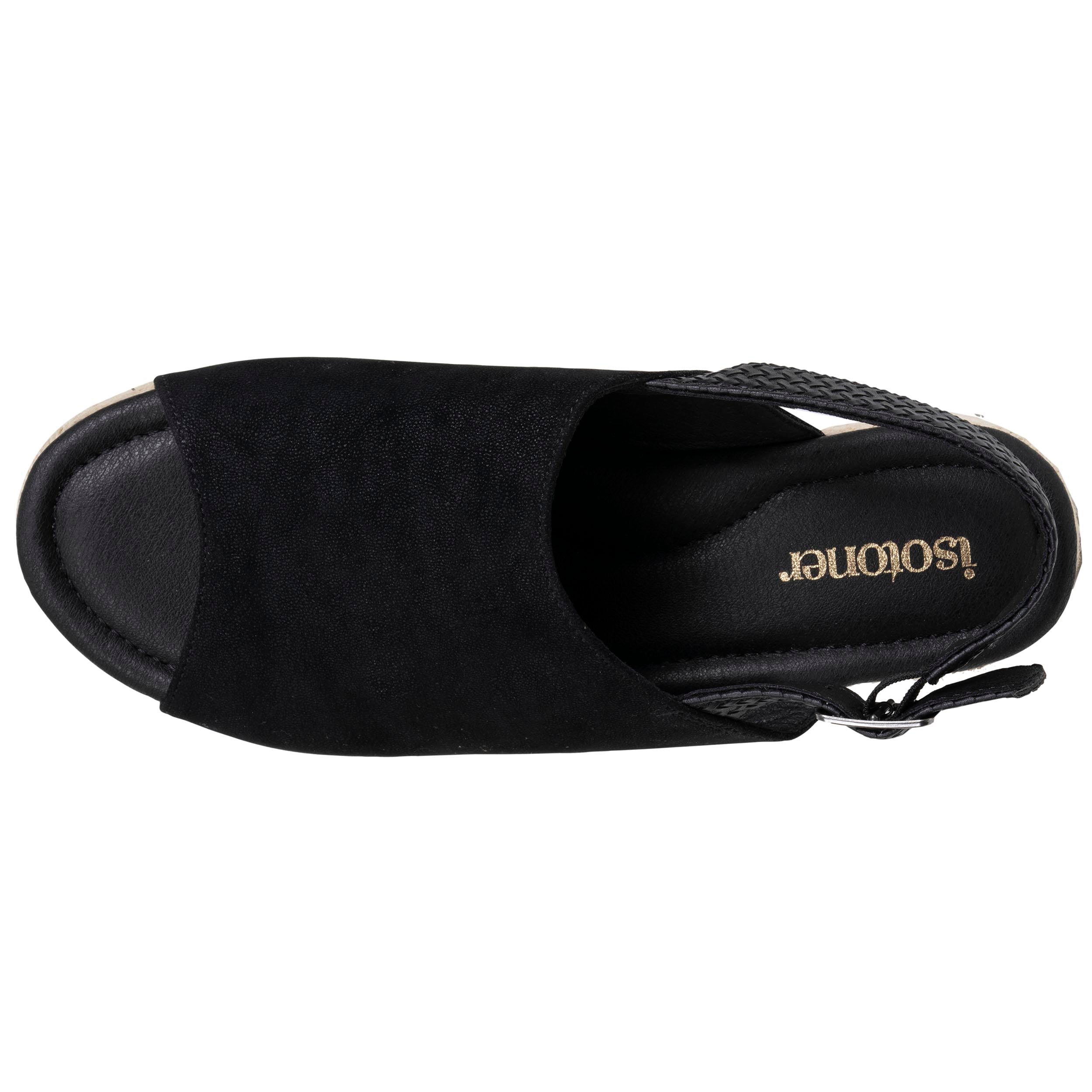 isotoner-sandales-femme-plateforme-corde-noir-talon-4-cm image 3