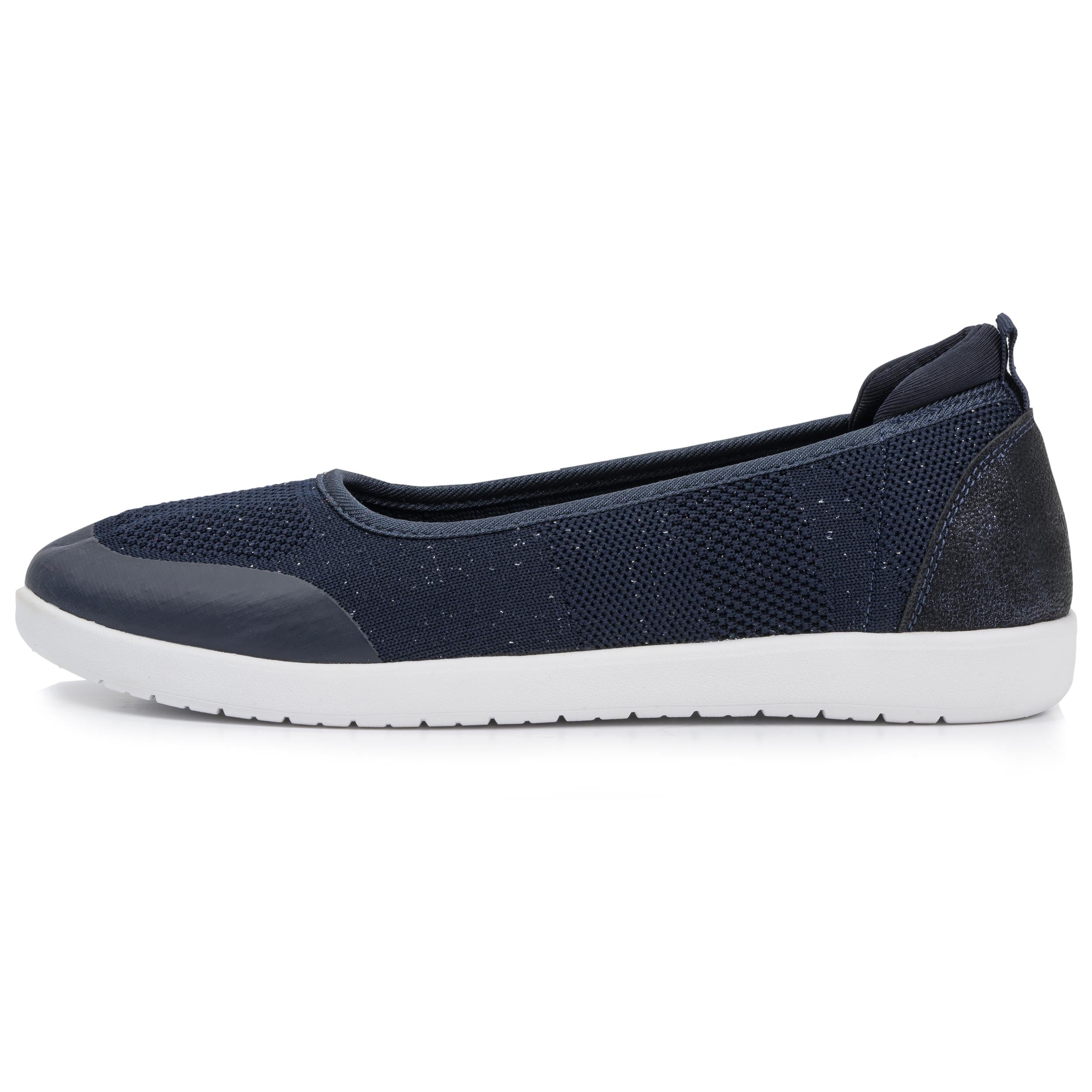 isotoner-ballerines-femme-slip-on-marine-lurex image 4