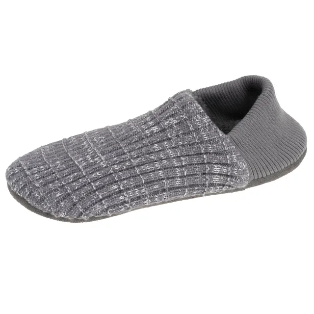 isotoner-chaussettes-slippers-homme-maille-gris-chin image 1
