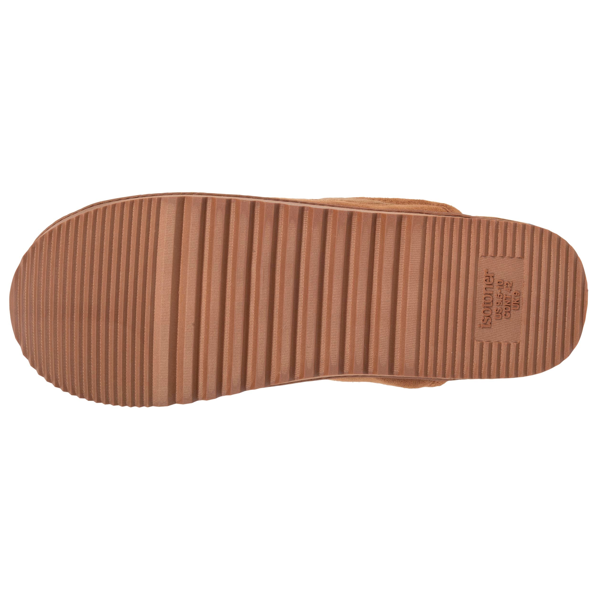 isotoner-chaussons-mules-homme-camel-semelle-crant-e image 5