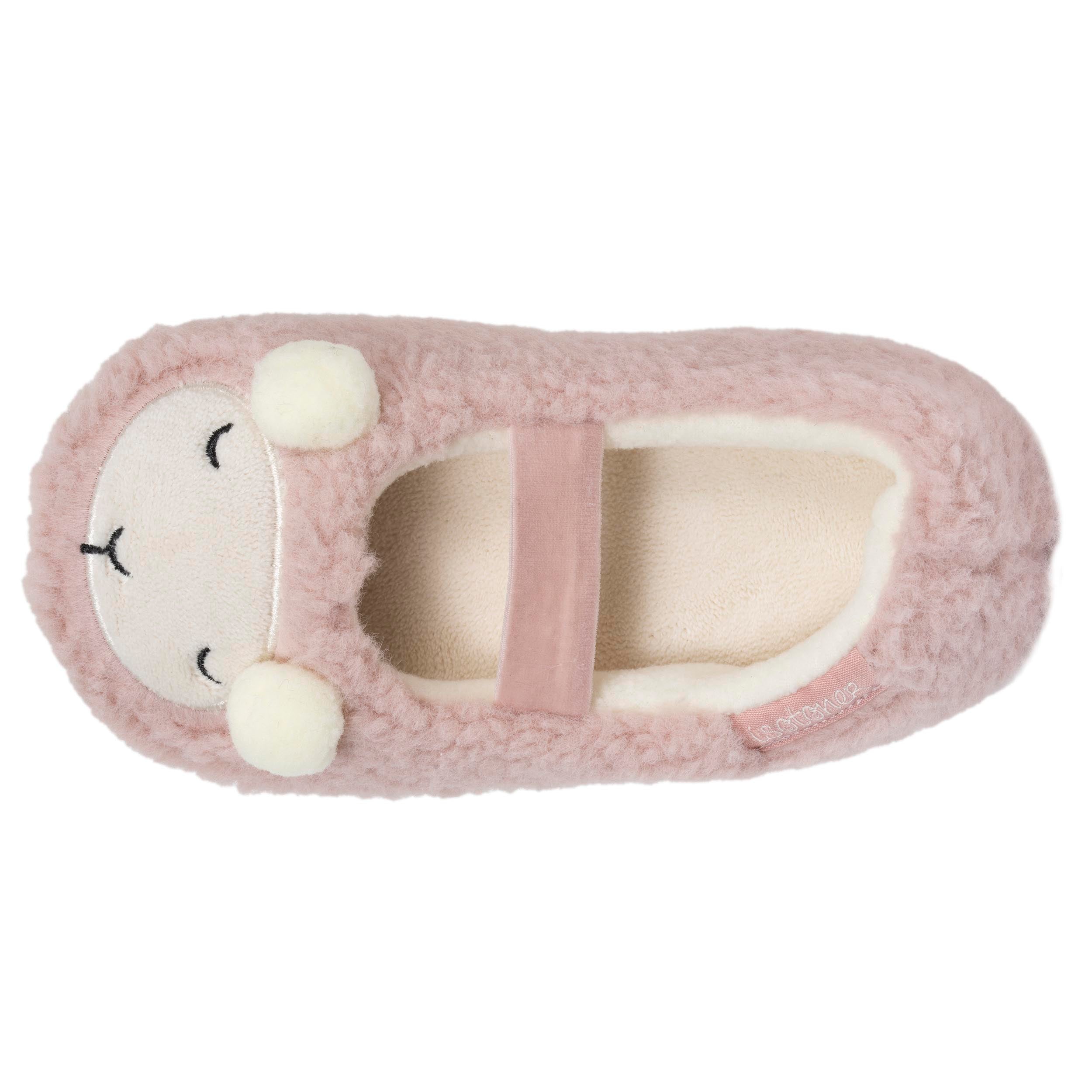 isotoner-chaussons-ballerines-fille-mouton-blush image 2