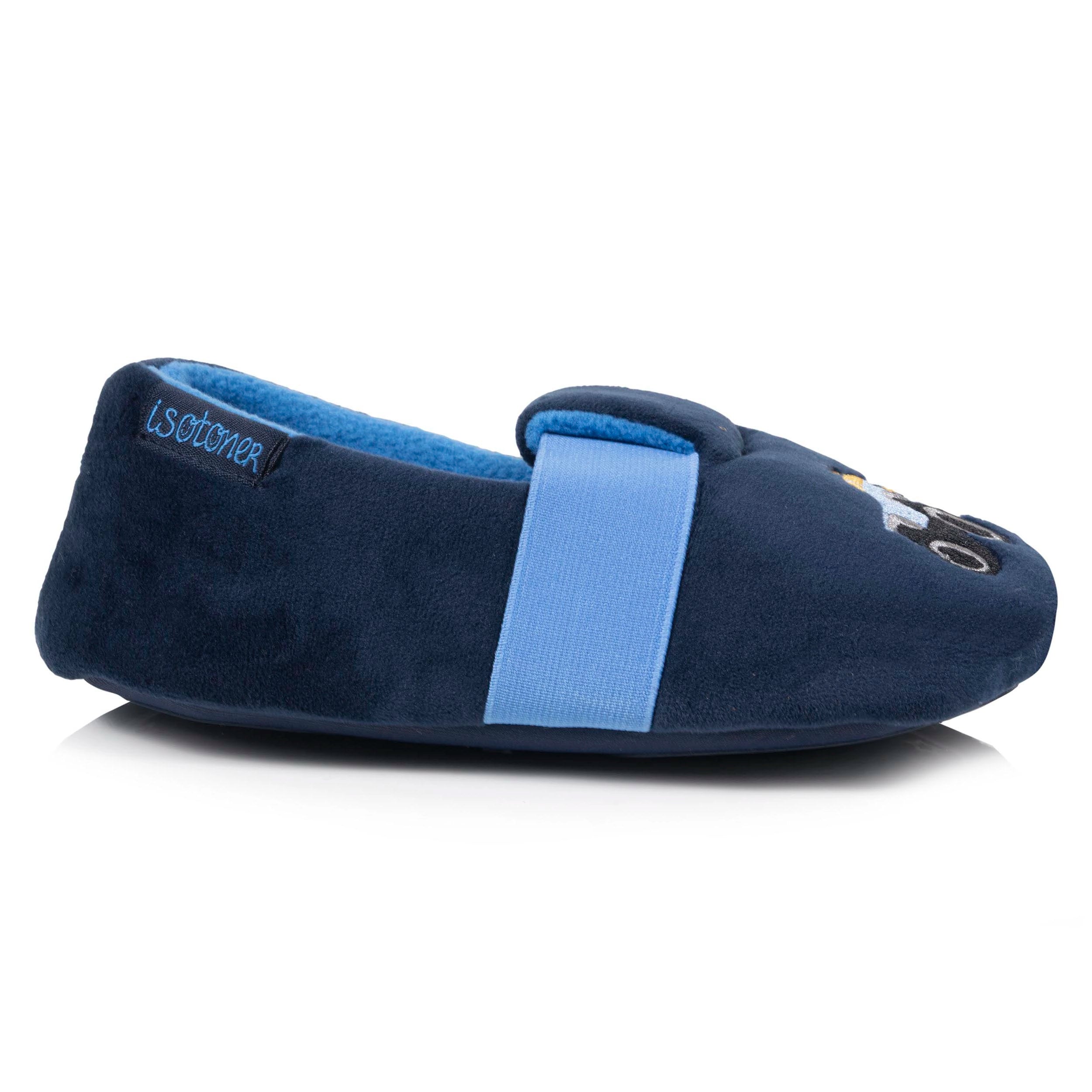 isotoner-chaussons-slippers-enfant-marine-microvelours-motif-voiture image 8