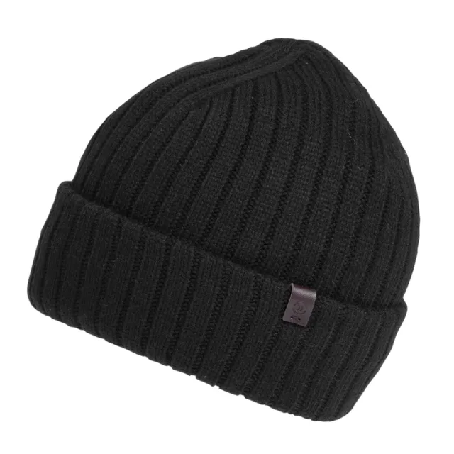 isotoner-bonnet-homme-maille-c-tel-e-noir-doubl-polaire image 1