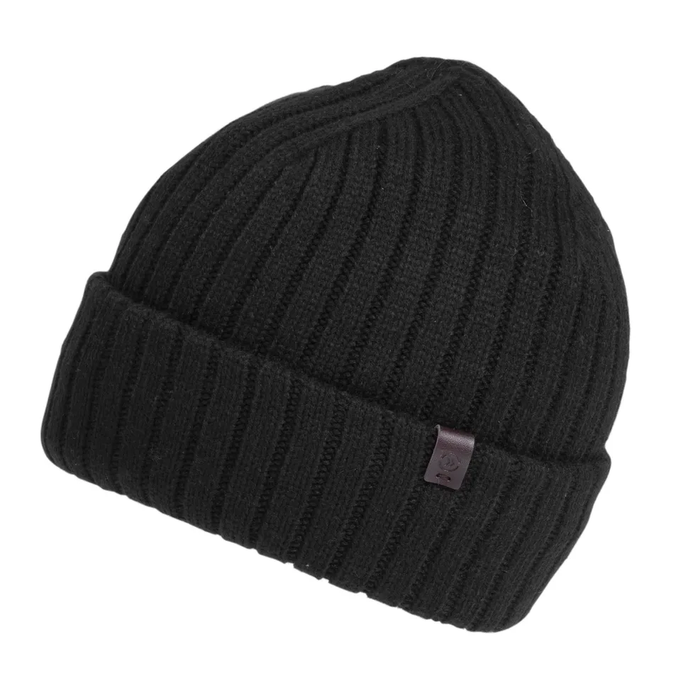 isotoner-bonnet-homme-maille-c-tel-e-noir-doubl-polaire image 1