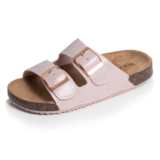 isotoner-mules-sandales-enfant-double-bride-rose image 1