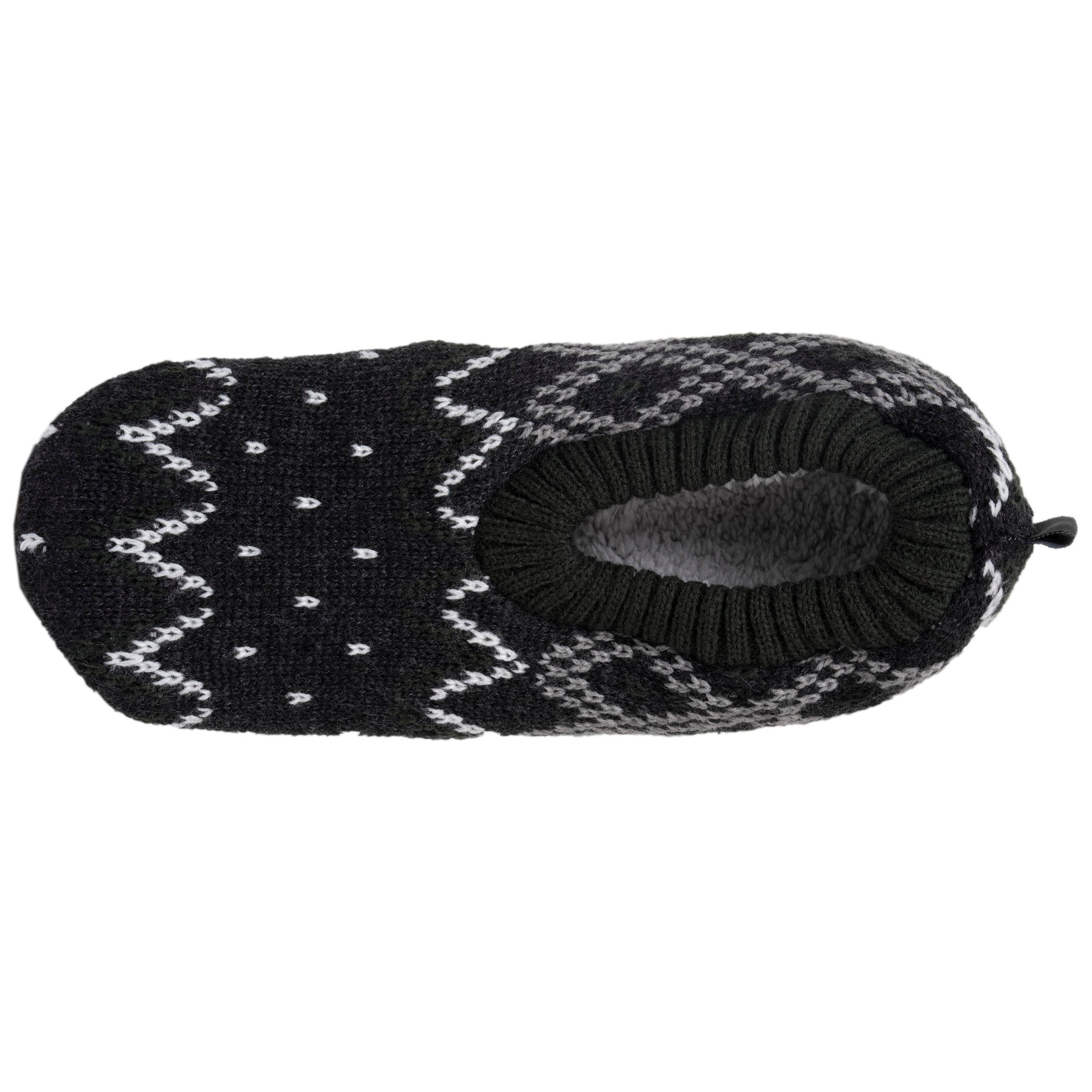 isotoner-chaussettes-chaussons-homme-jacquard-gris image 2