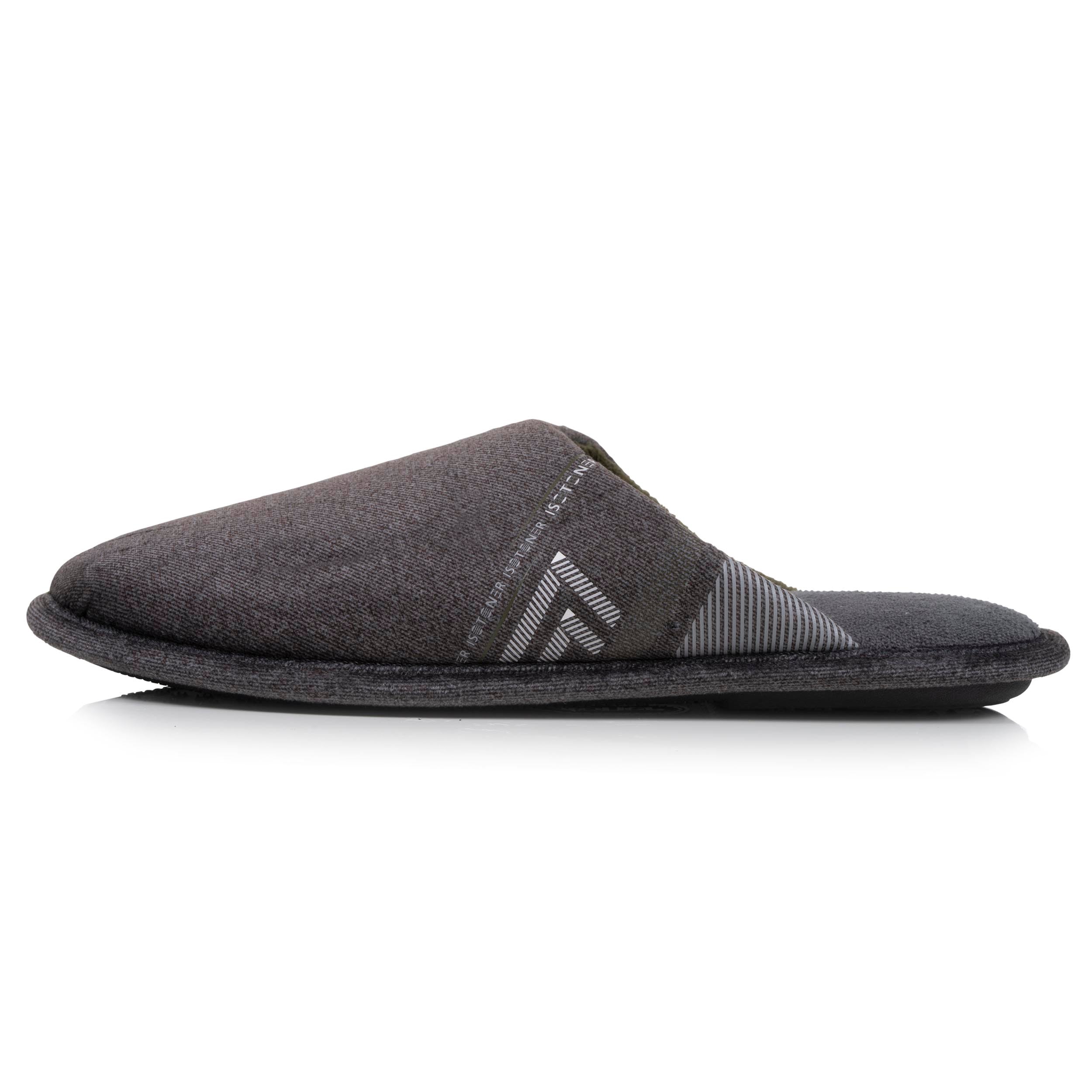 isotoner-chaussons-mules-plates-gris-chin-homme image 3